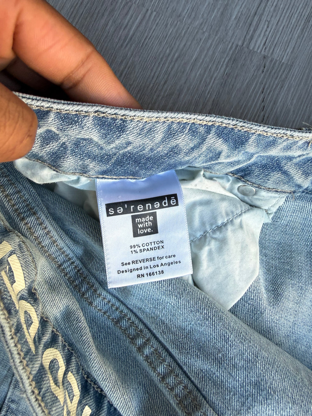 serenade Distressed blue jeans