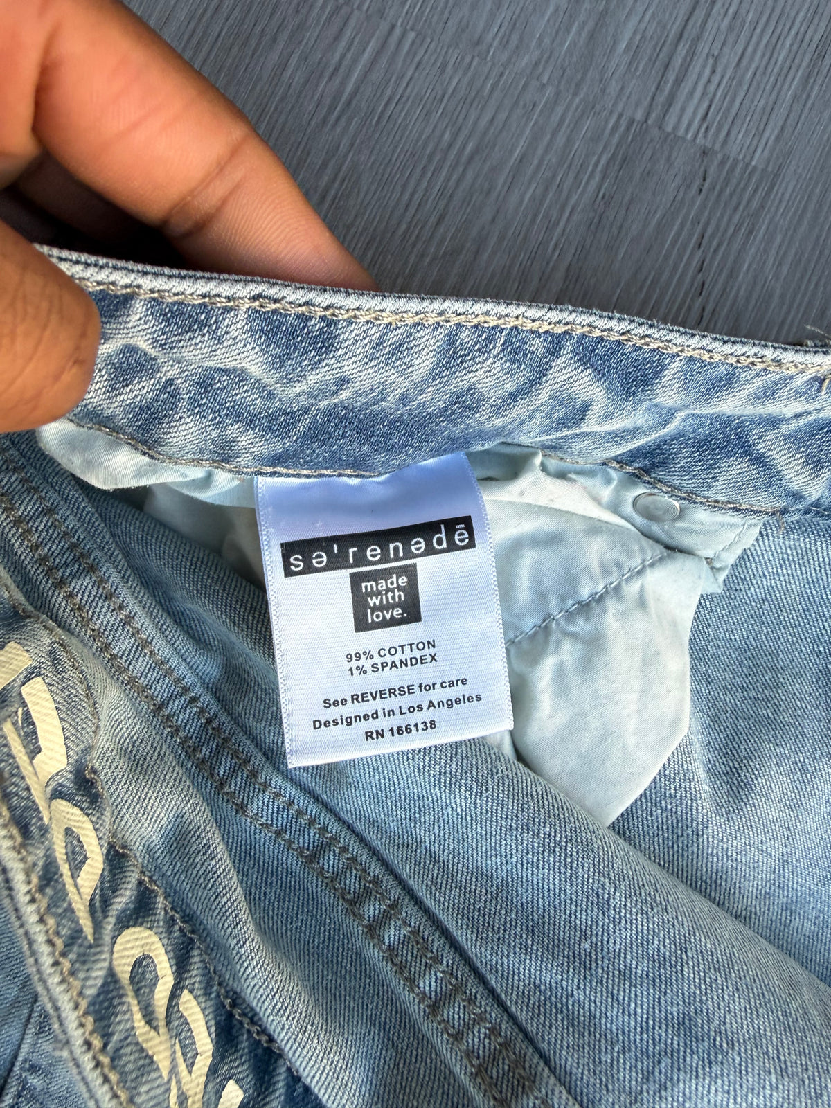 serenade Distressed blue jeans