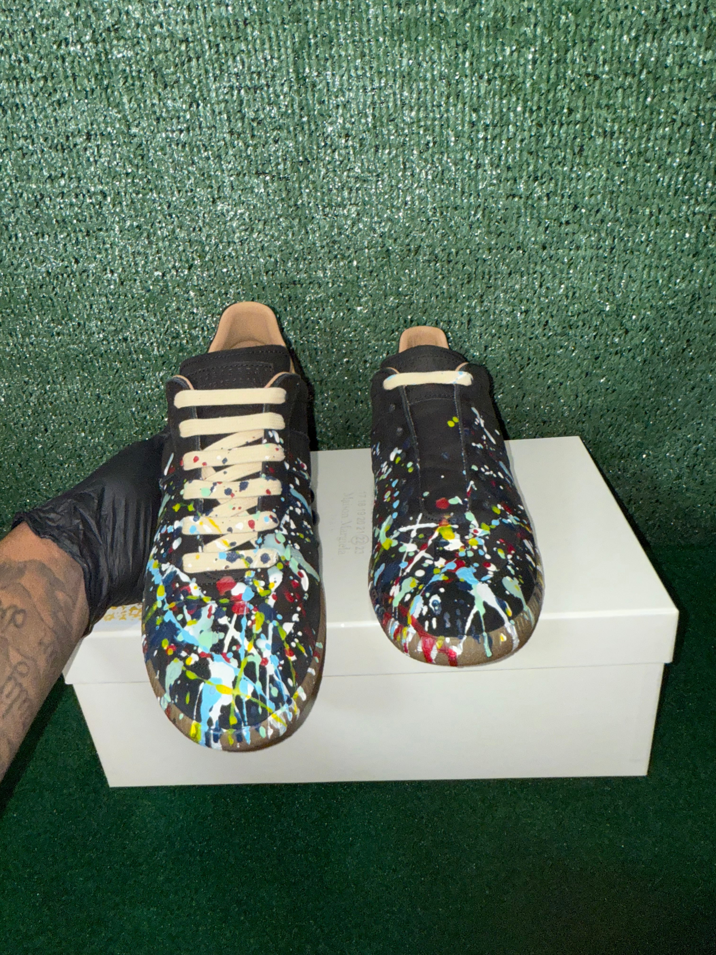 Maison Margiela Paint Replica German Army Trainer (GAT) Black