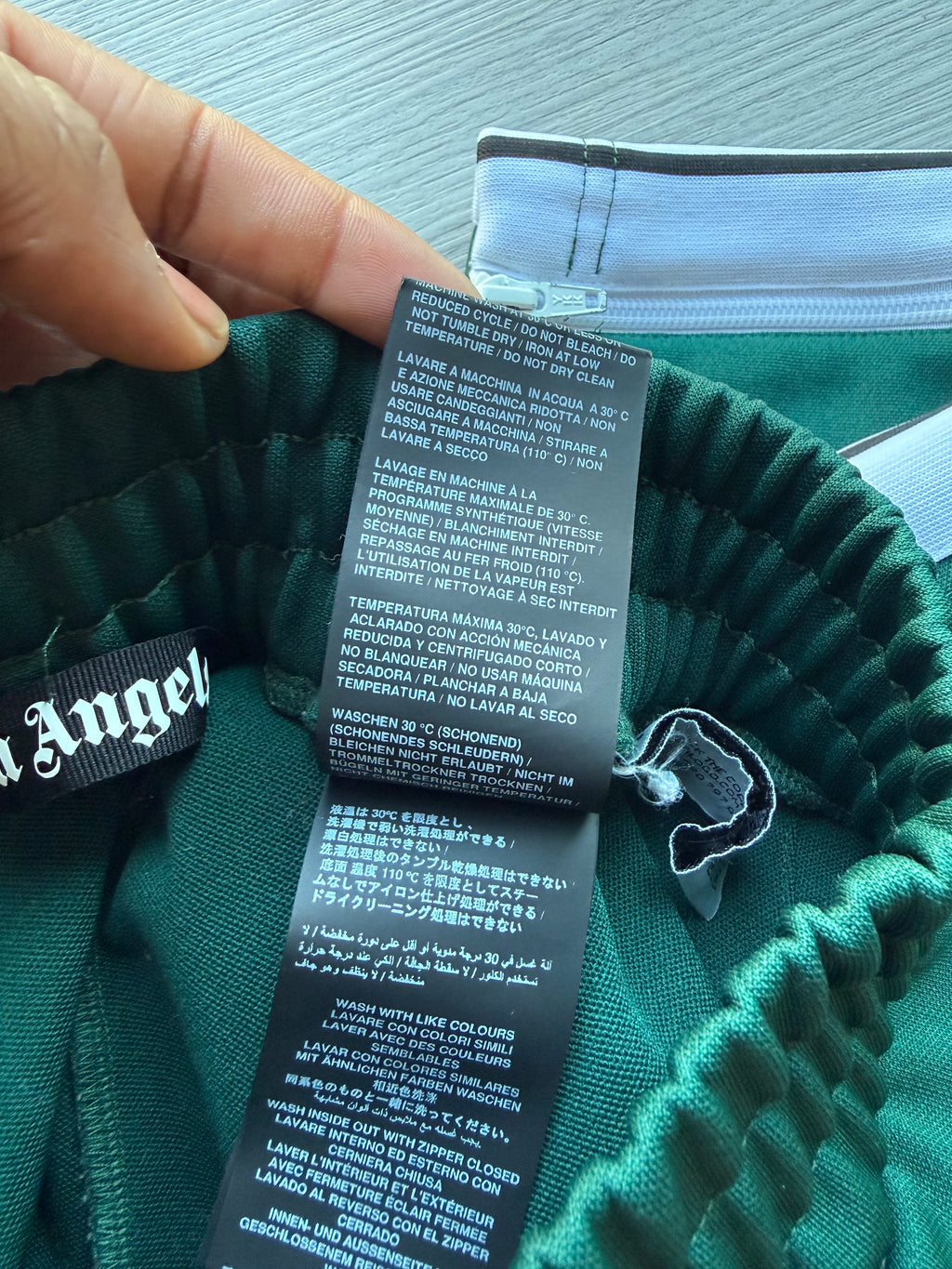 Palm angels classic track pants ‘forest green’