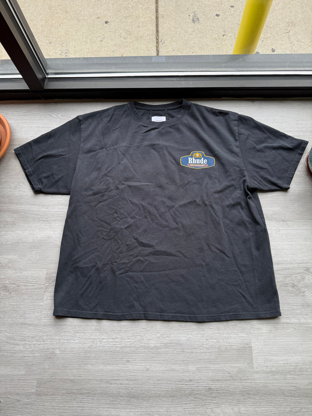 Rhude Racing Crest Tee Vintage Black/Navy’