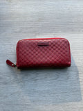 Gucci micro guccissima red gucci gg zip clutch