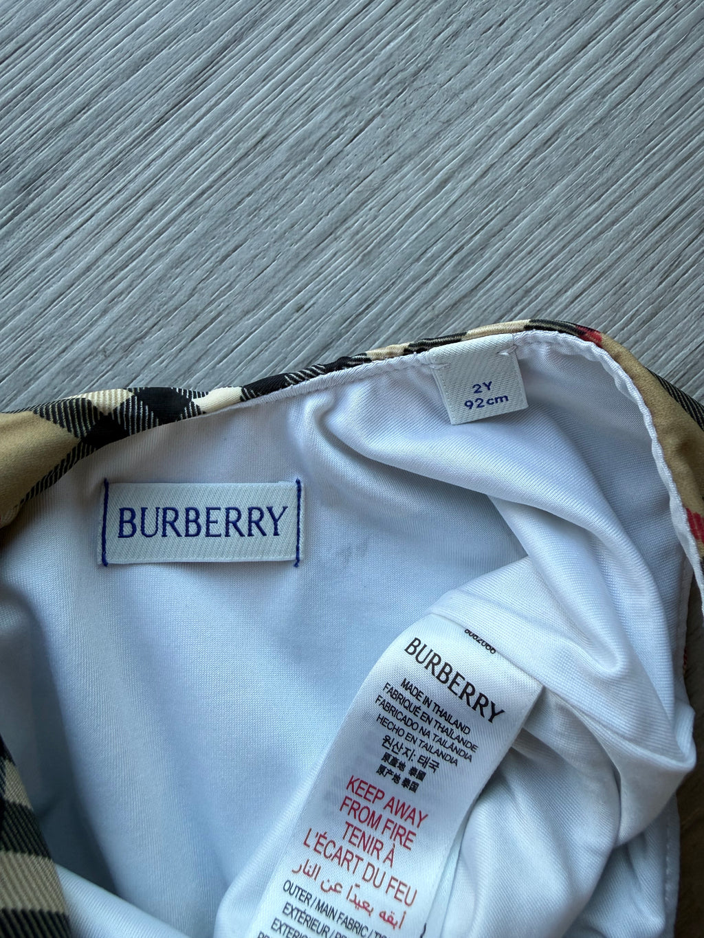 Burberry kids vintage check scoop-neck swimsuit