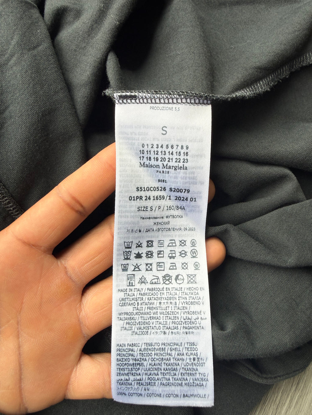 Maison Margiela Reverse Logo T-Shirt ‘Washed Black’