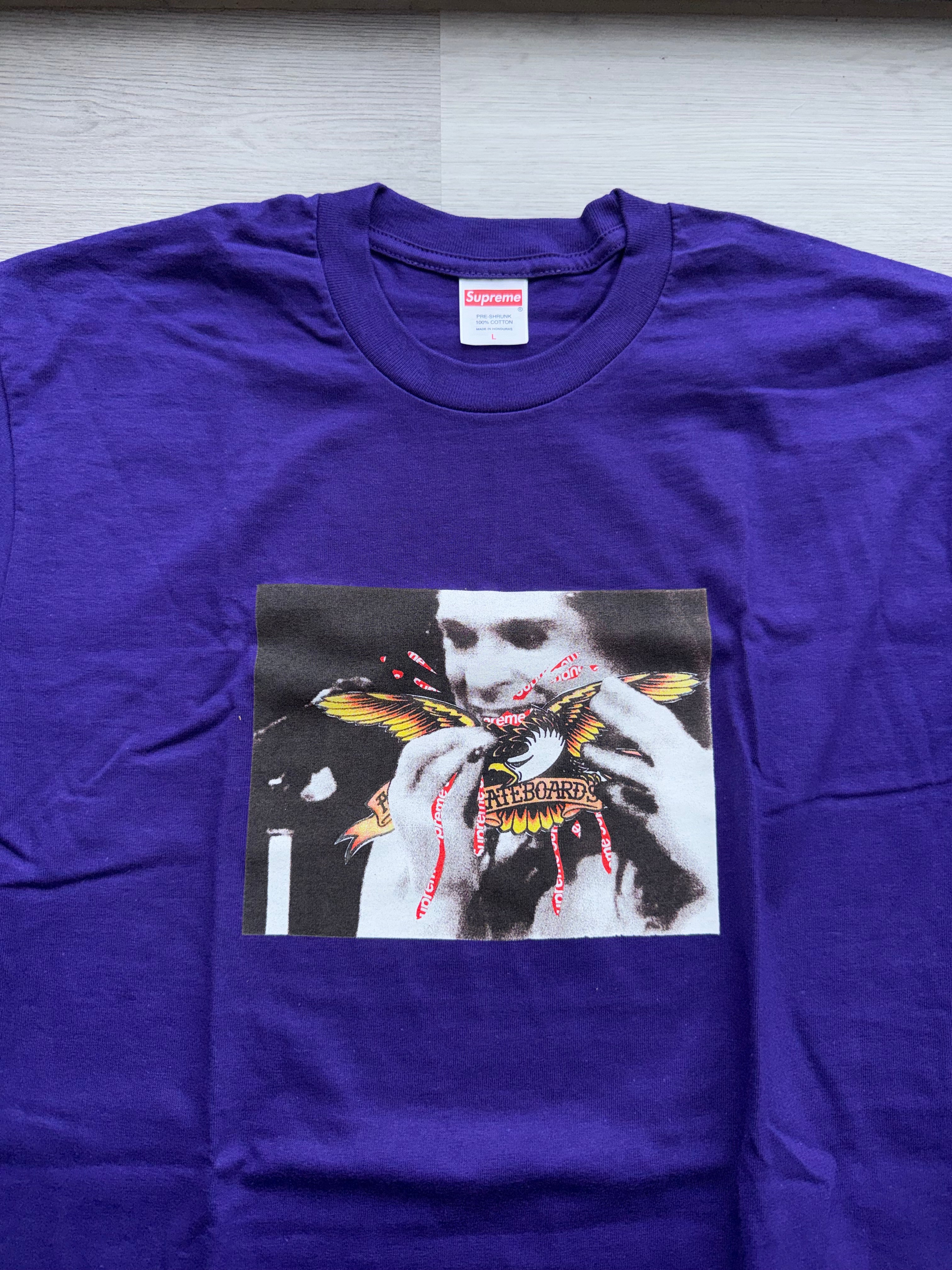 SUPREME ANTIHERO OZZY TEE PURPLE