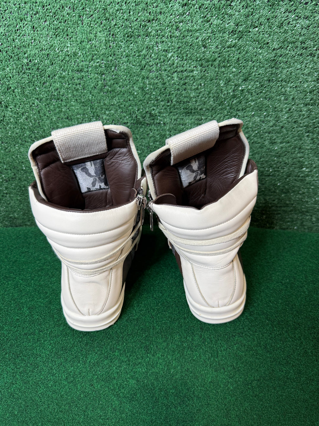 RICK OWENS EDFU GEOBASKET ‘DUST MILK’
