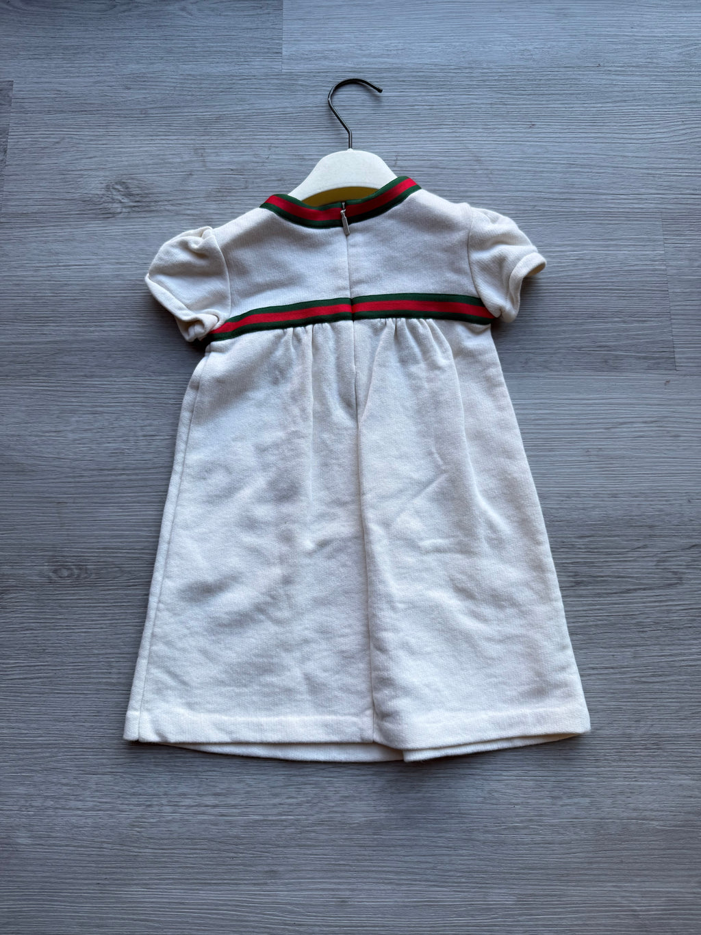 Gucci short-sleeve web-trim children’s dress