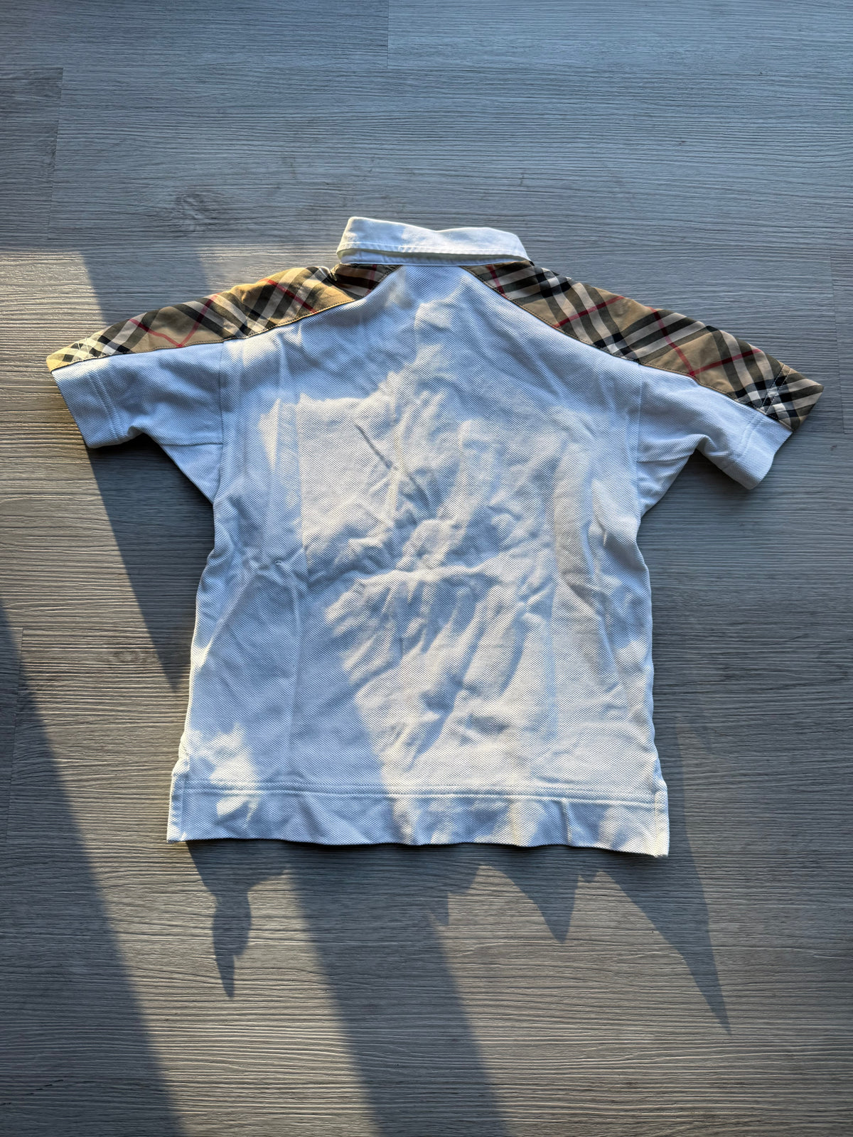 Burberry boys ‘johnathan’ vintage check logo polo shirt