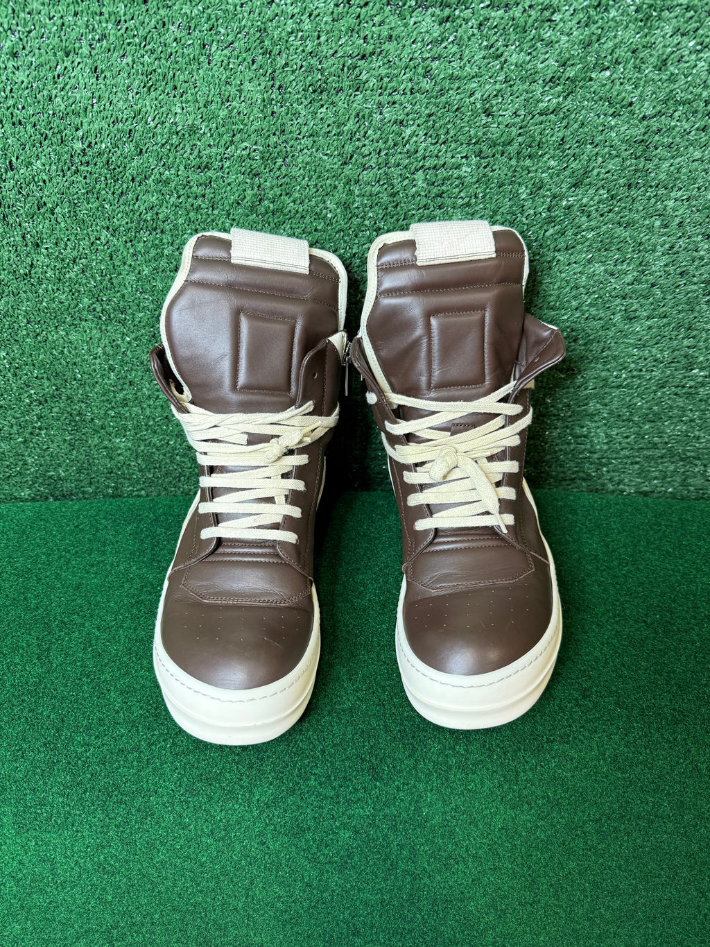 RICK OWENS EDFU GEOBASKET ‘DUST MILK’