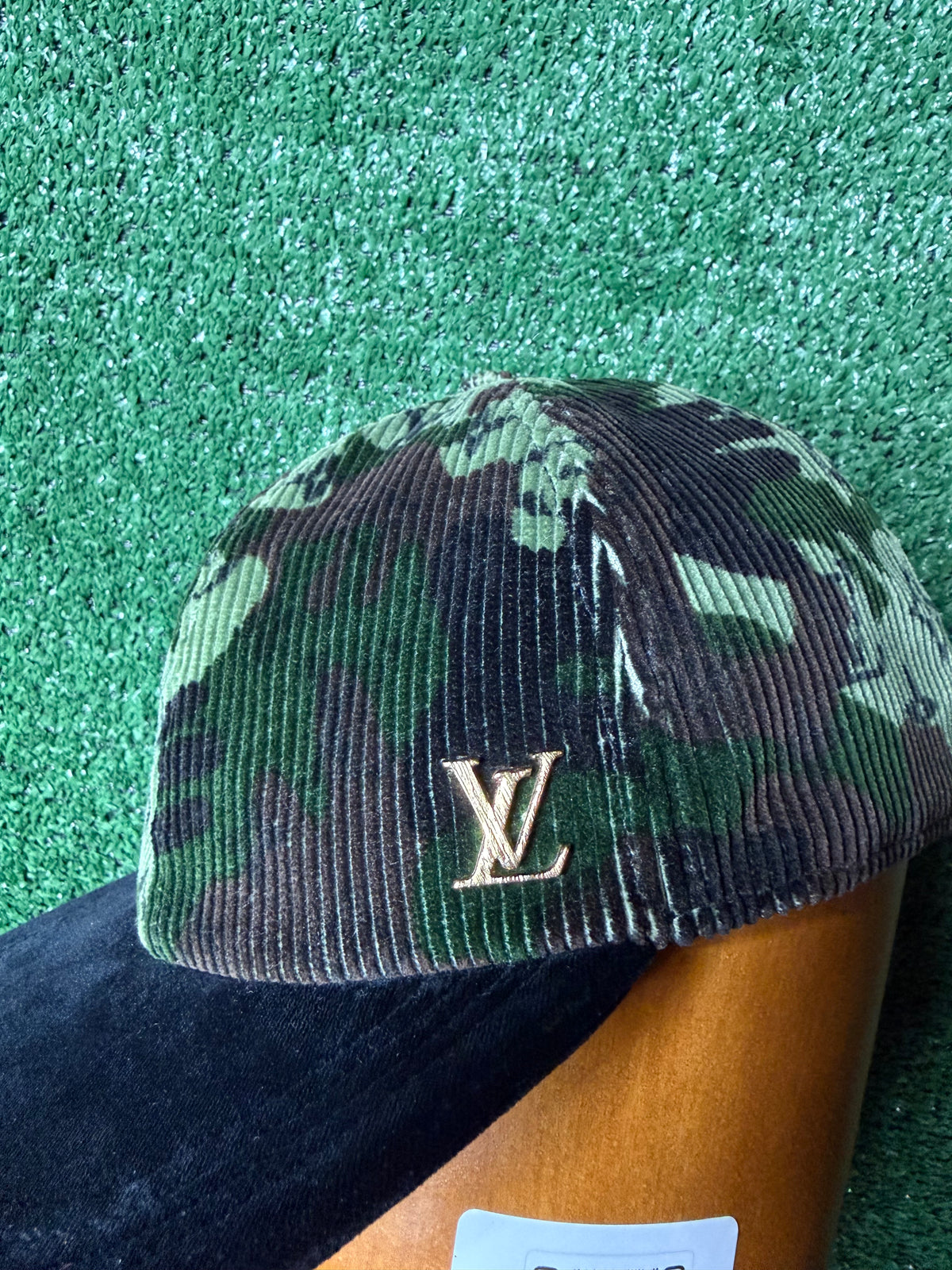 Louis Vuitton corduroy easy fit camo cap