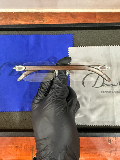 Cartier Silver C’s With Brown Wood Preowned