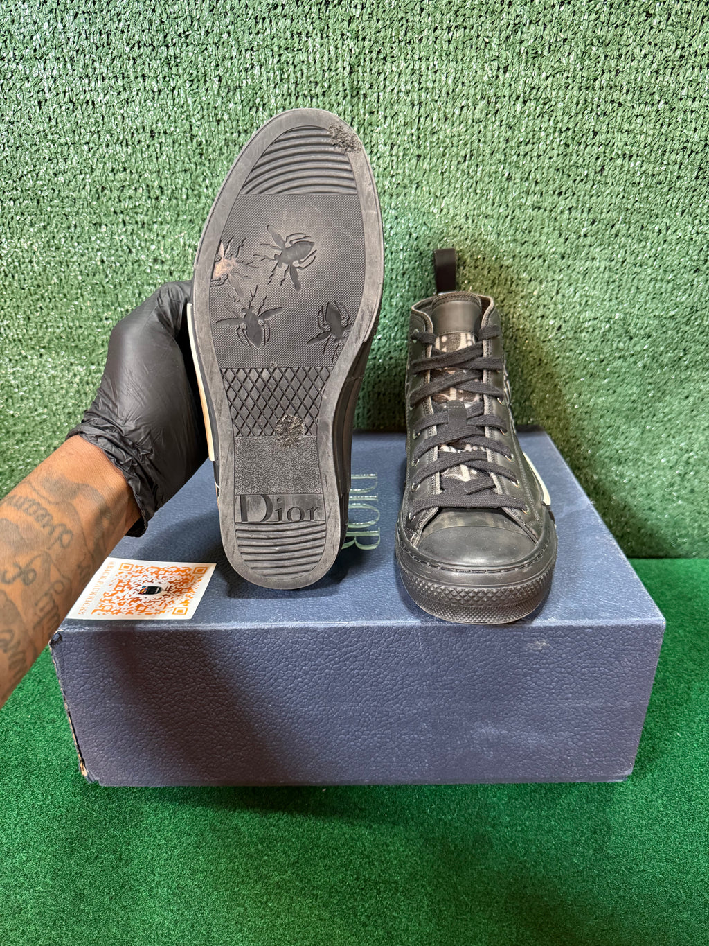 Dior B23 High Top Canvas Oblique Black