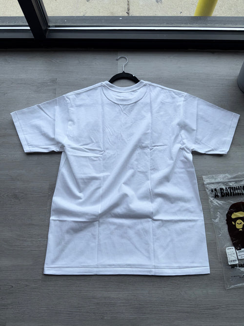 BAPE MAP CAMO COLLEGE MILO TEE WHITE/GREEN