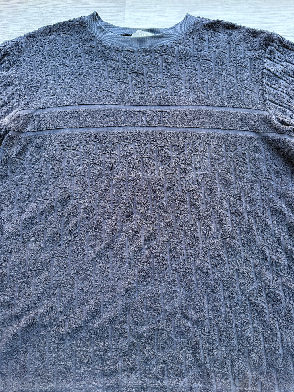 Dior oblique terry cloth/towel embossed t-shirt