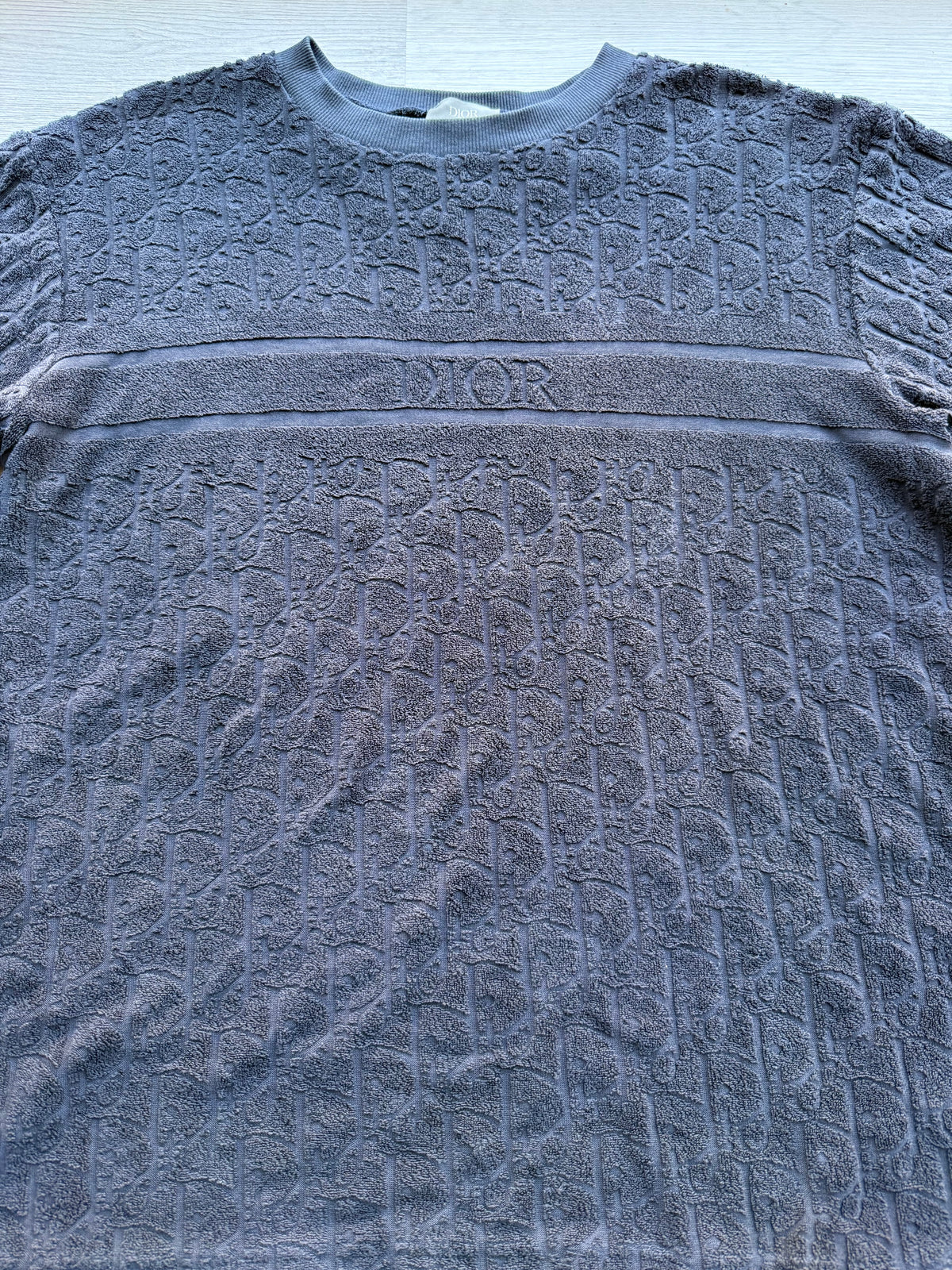 Dior oblique terry cloth/towel embossed t-shirt