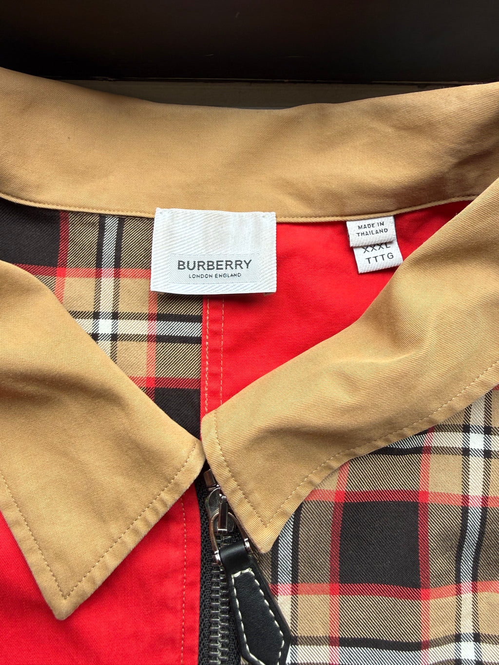 Burberry Plaid Print Jacket