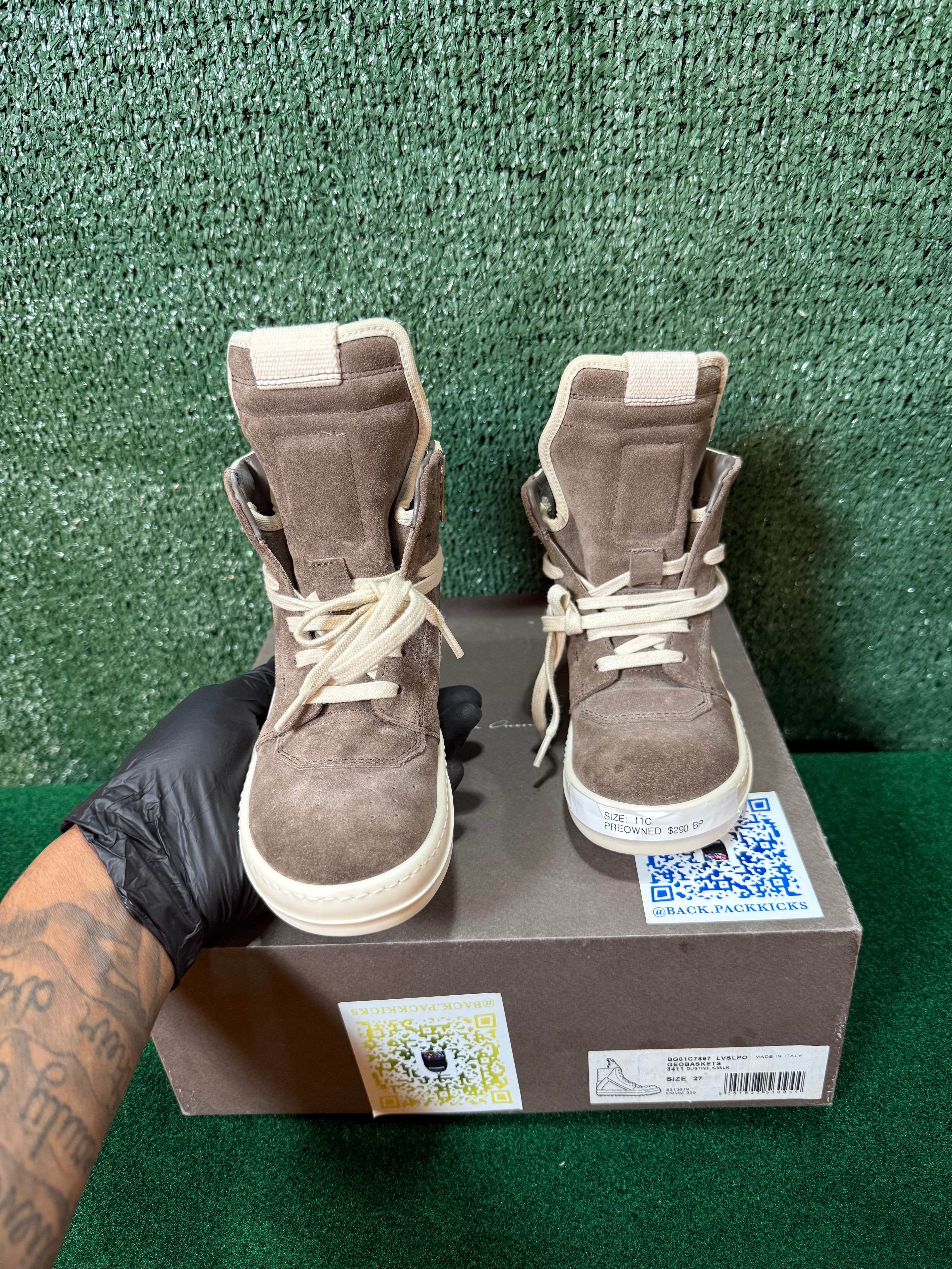 RICK OWENS Gray Temple Geobasket