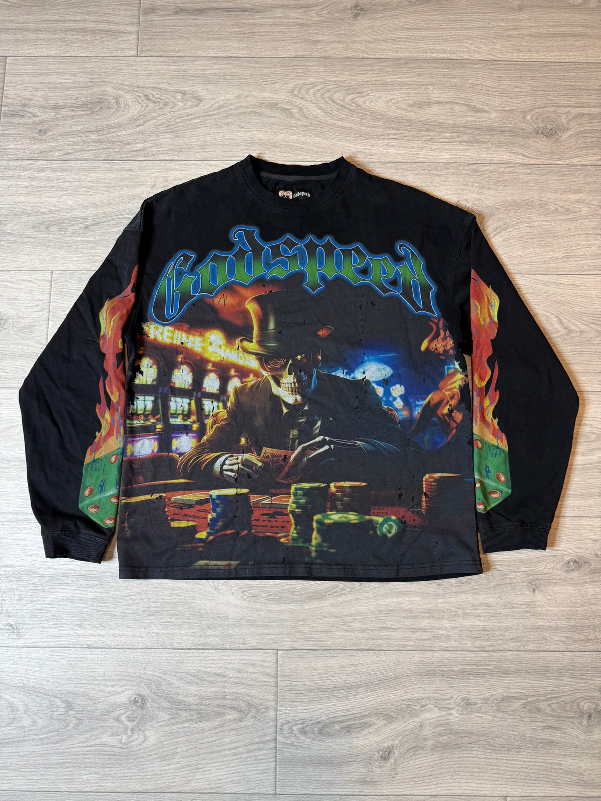 Godspeed “life’s a gamble long sleeve tee”