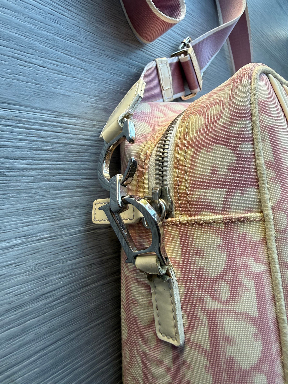 Christian Dior pink trotter/diorissimo no. 1 oblique crossbody bag ‘2004’