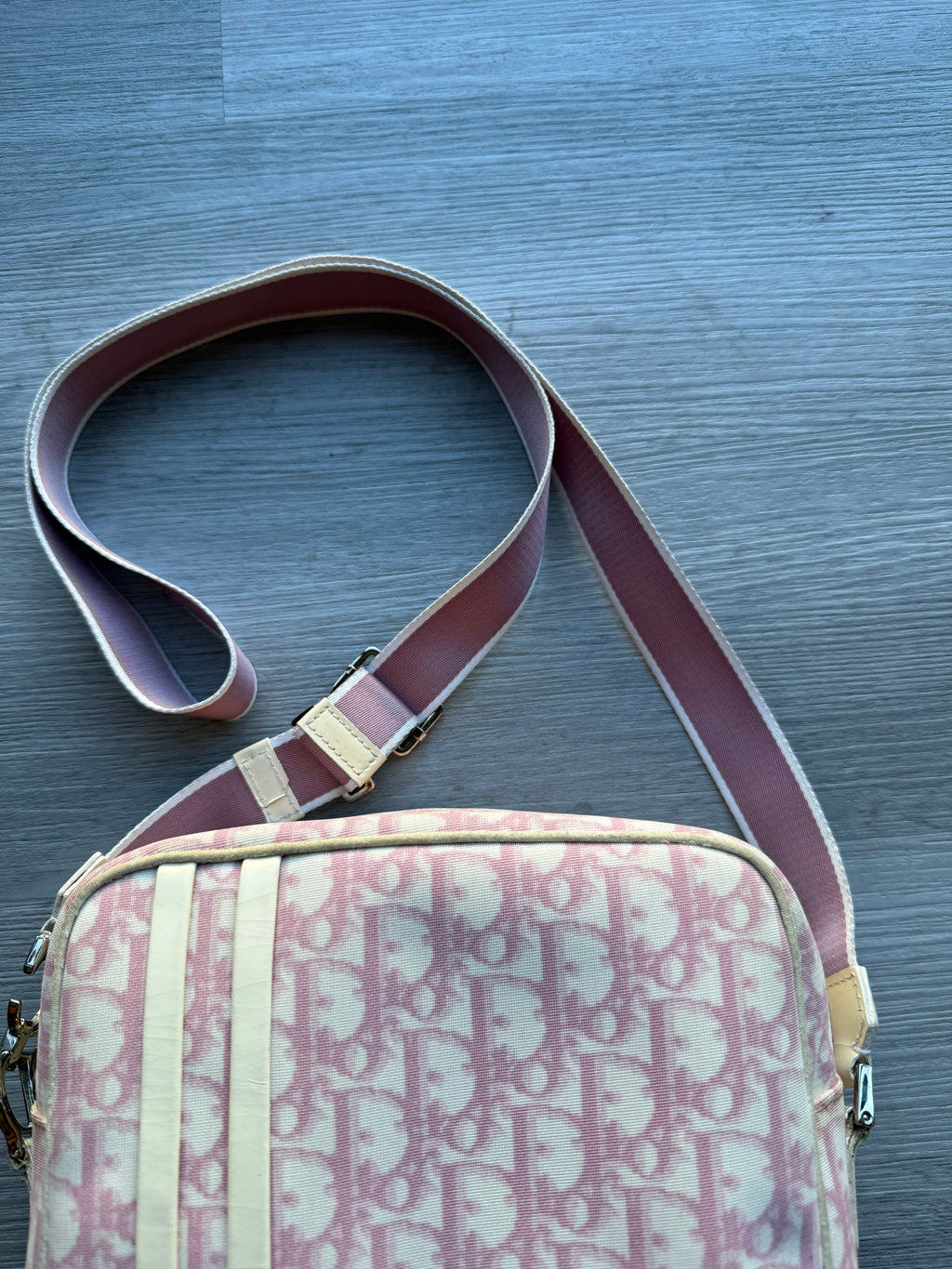 Christian Dior pink trotter/diorissimo no. 1 oblique crossbody bag ‘2004’