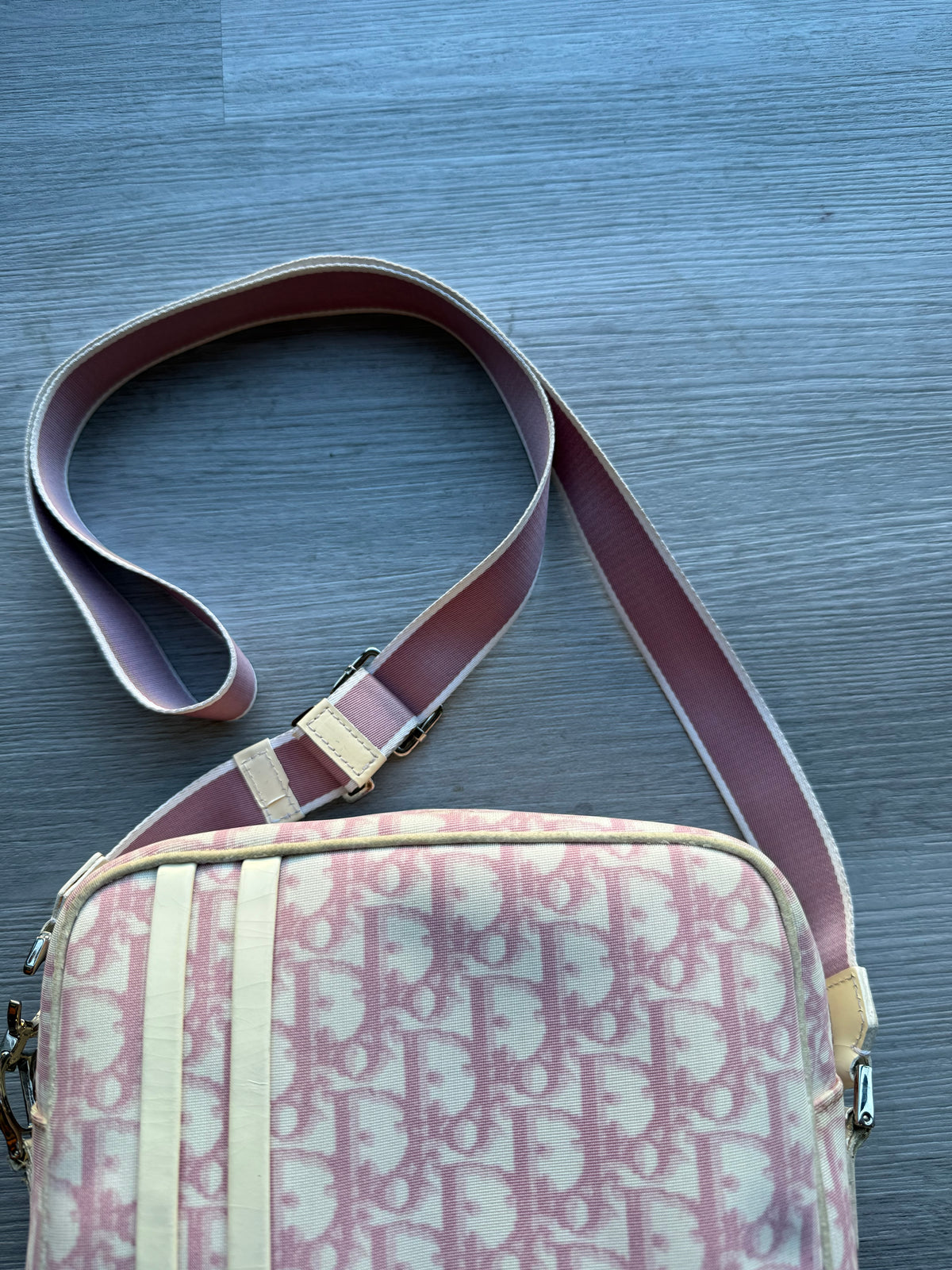 Christian Dior pink trotter/diorissimo no. 1 oblique crossbody bag ‘2004’