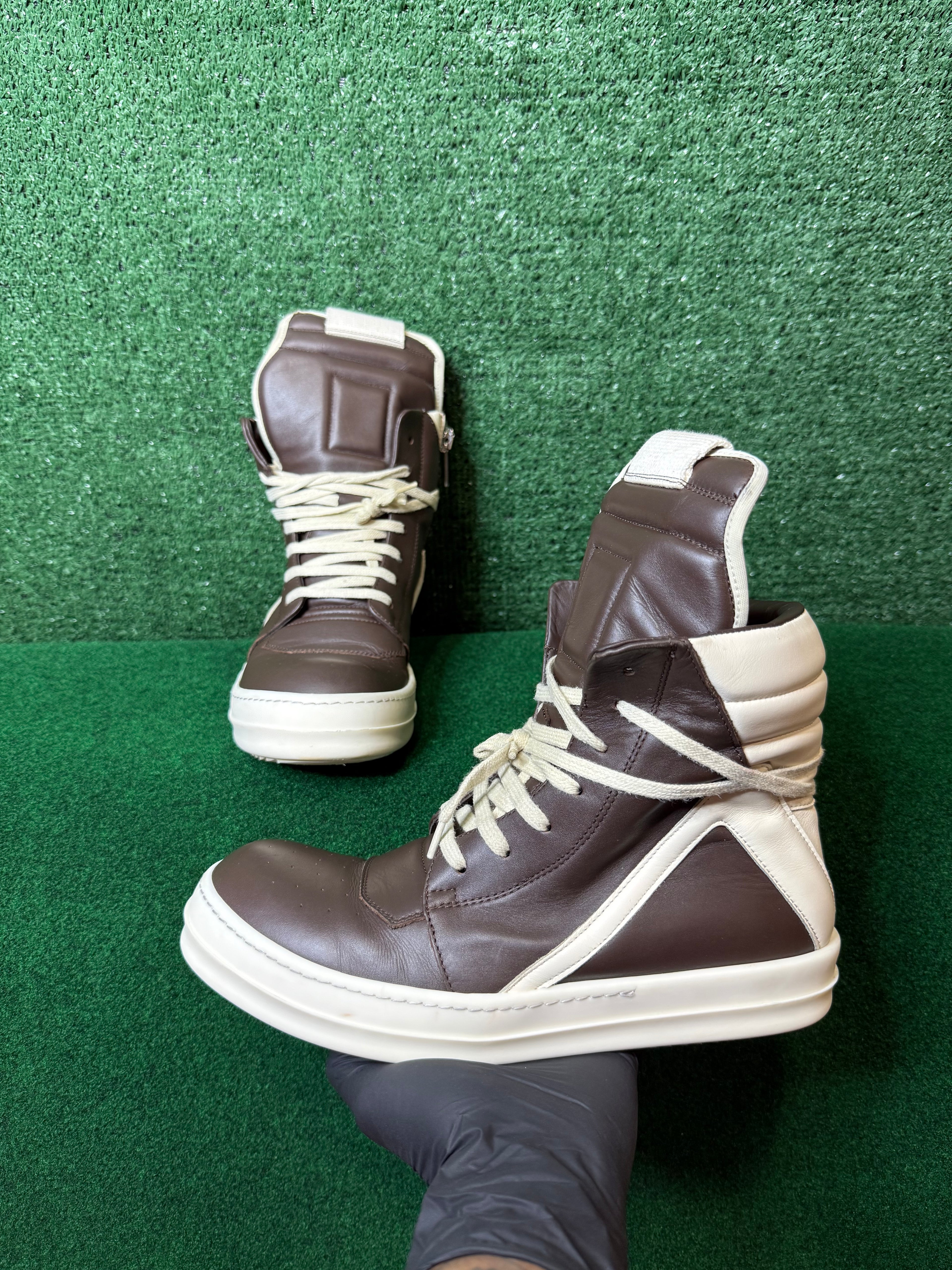 RICK OWENS EDFU GEOBASKET ‘DUST MILK’
