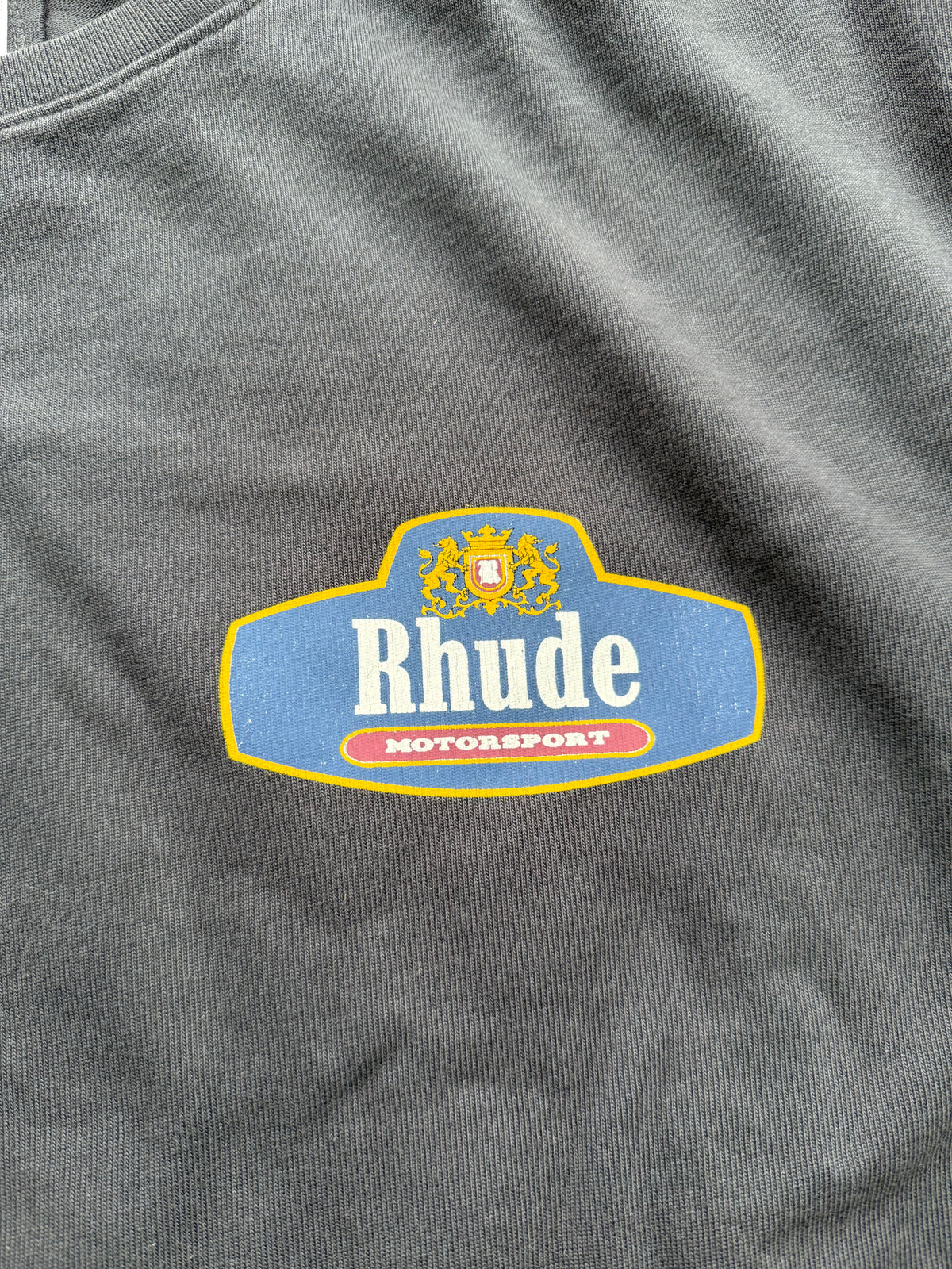 Rhude Racing Crest Tee Vintage Black/Navy’