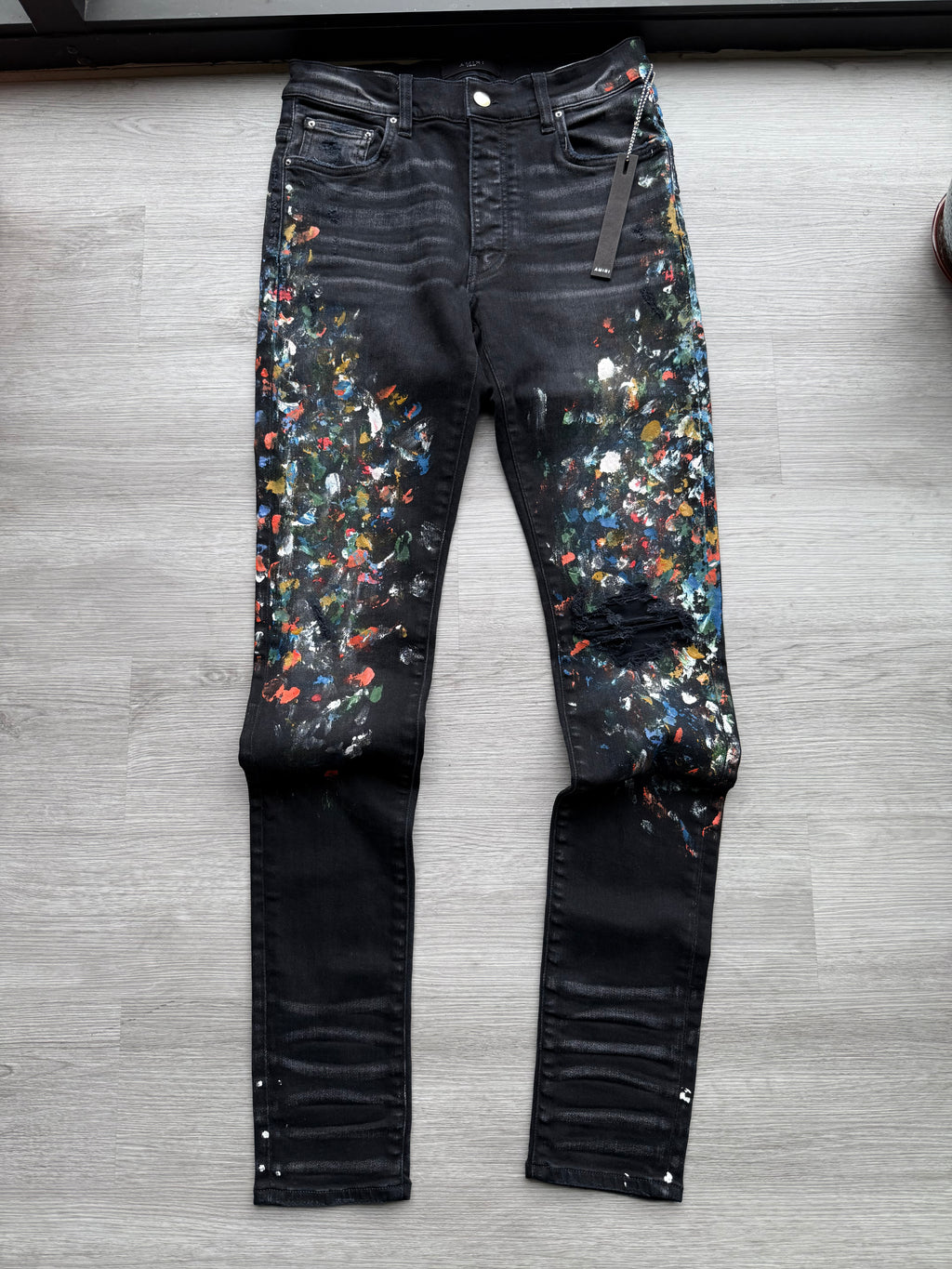 Amiri skinny painter jeans aged black