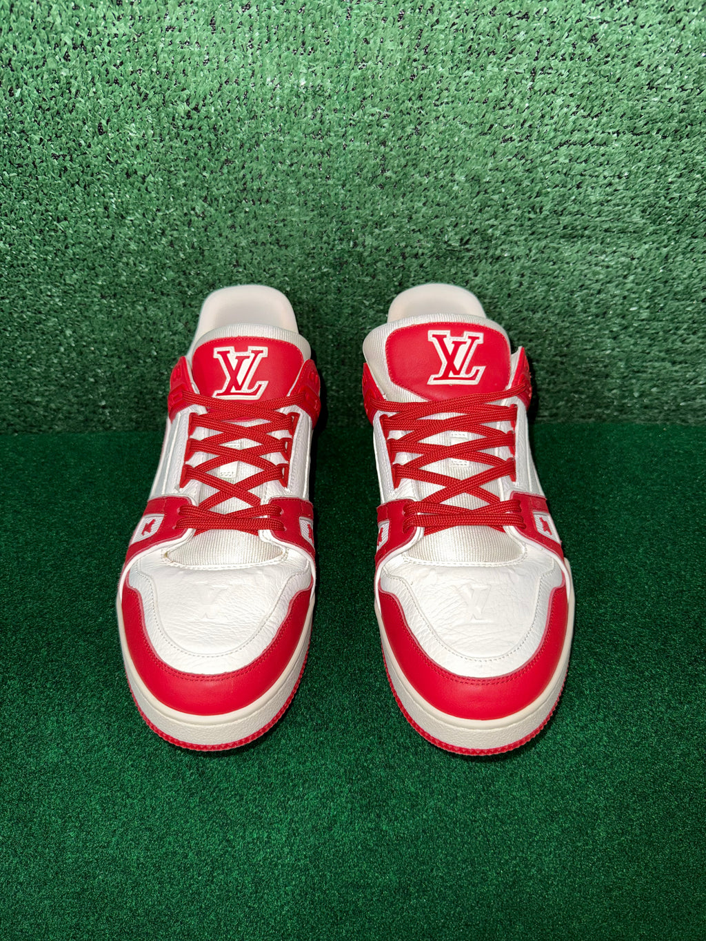 LOUIS VUITTON TRAINER RED WHITE
