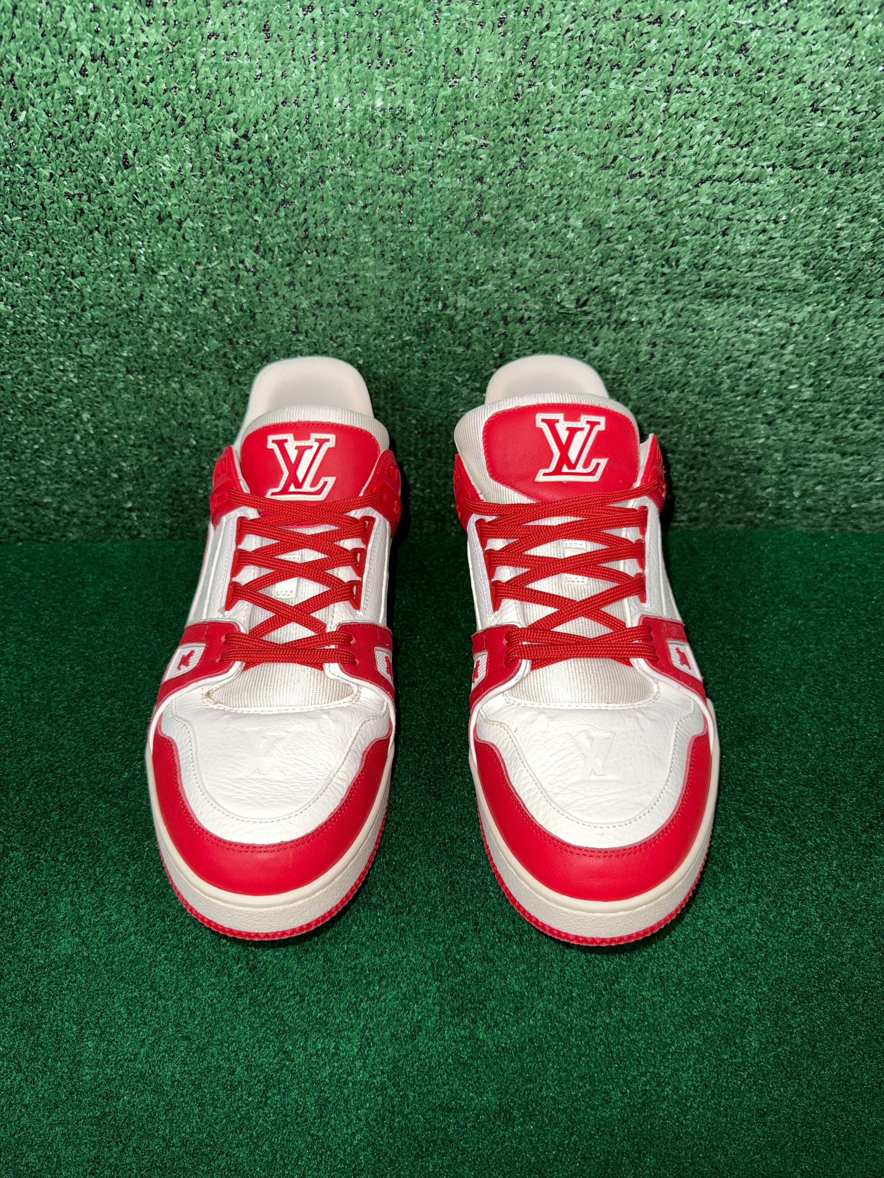 LOUIS VUITTON TRAINER RED WHITE