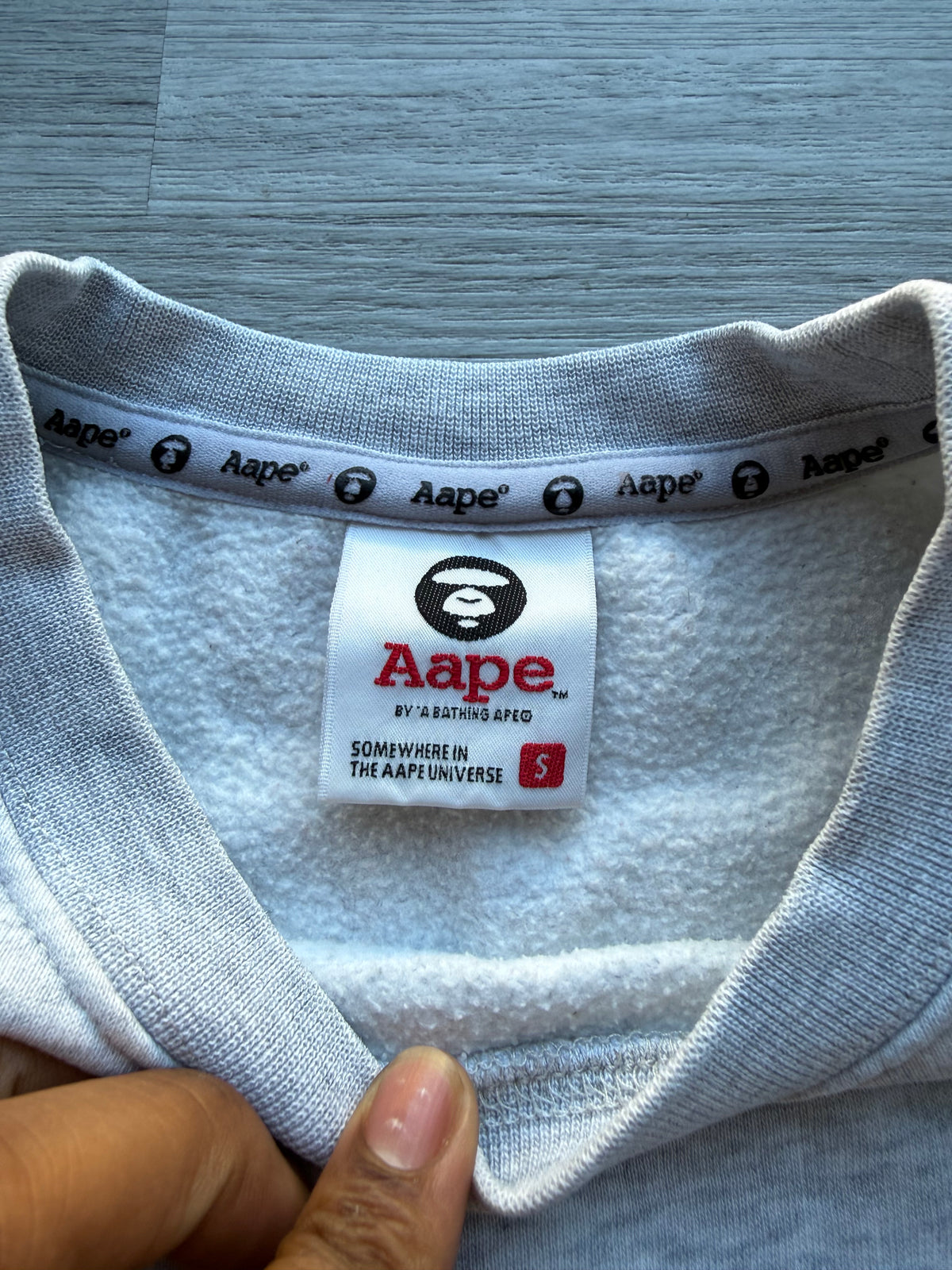 Aape a bathing ape crewneck grey sweatshirt
