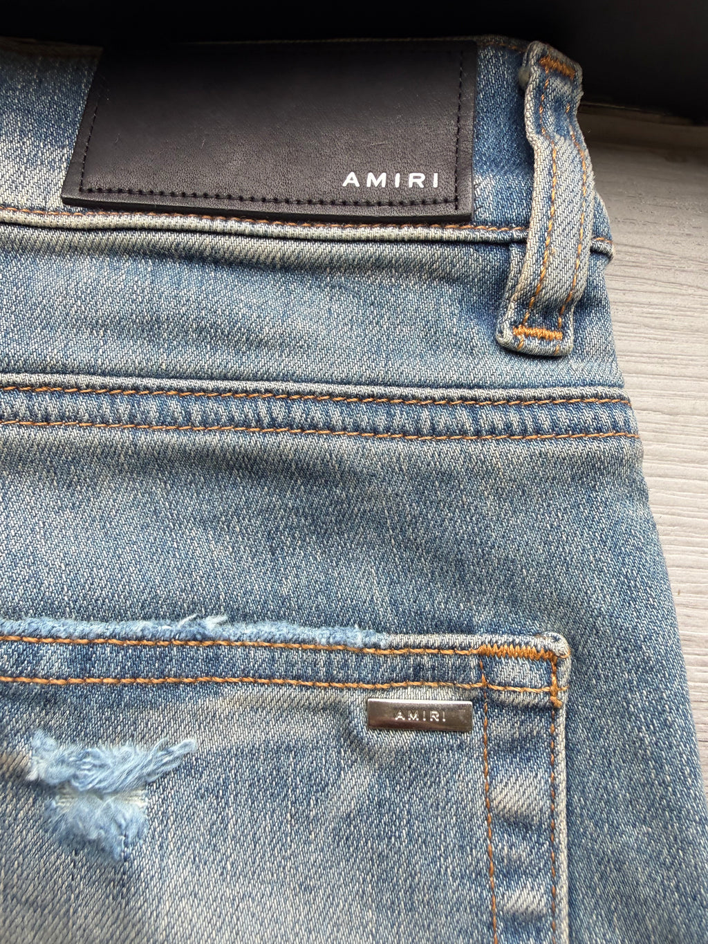 Amiri vintage bandana artpatch jeans