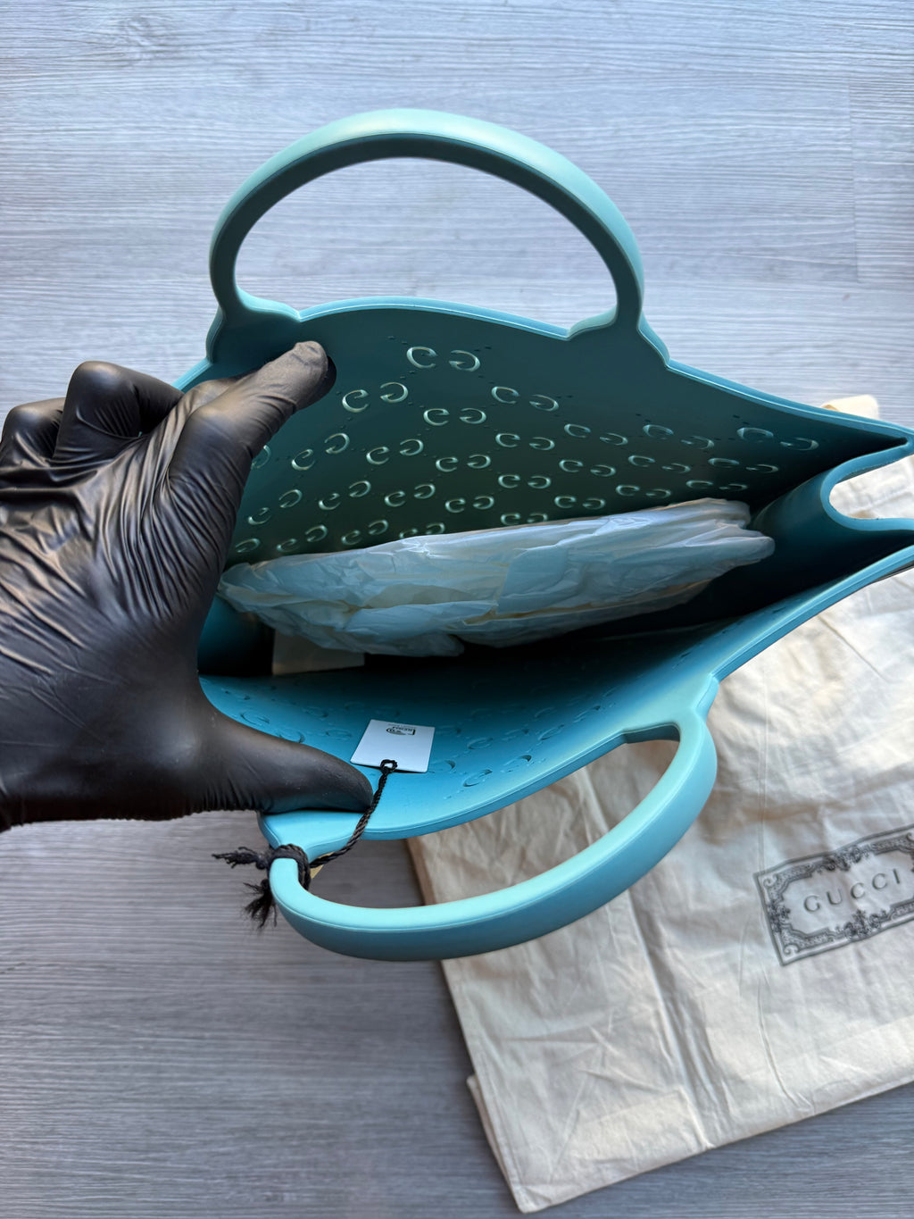 Gucci rubber gg tote