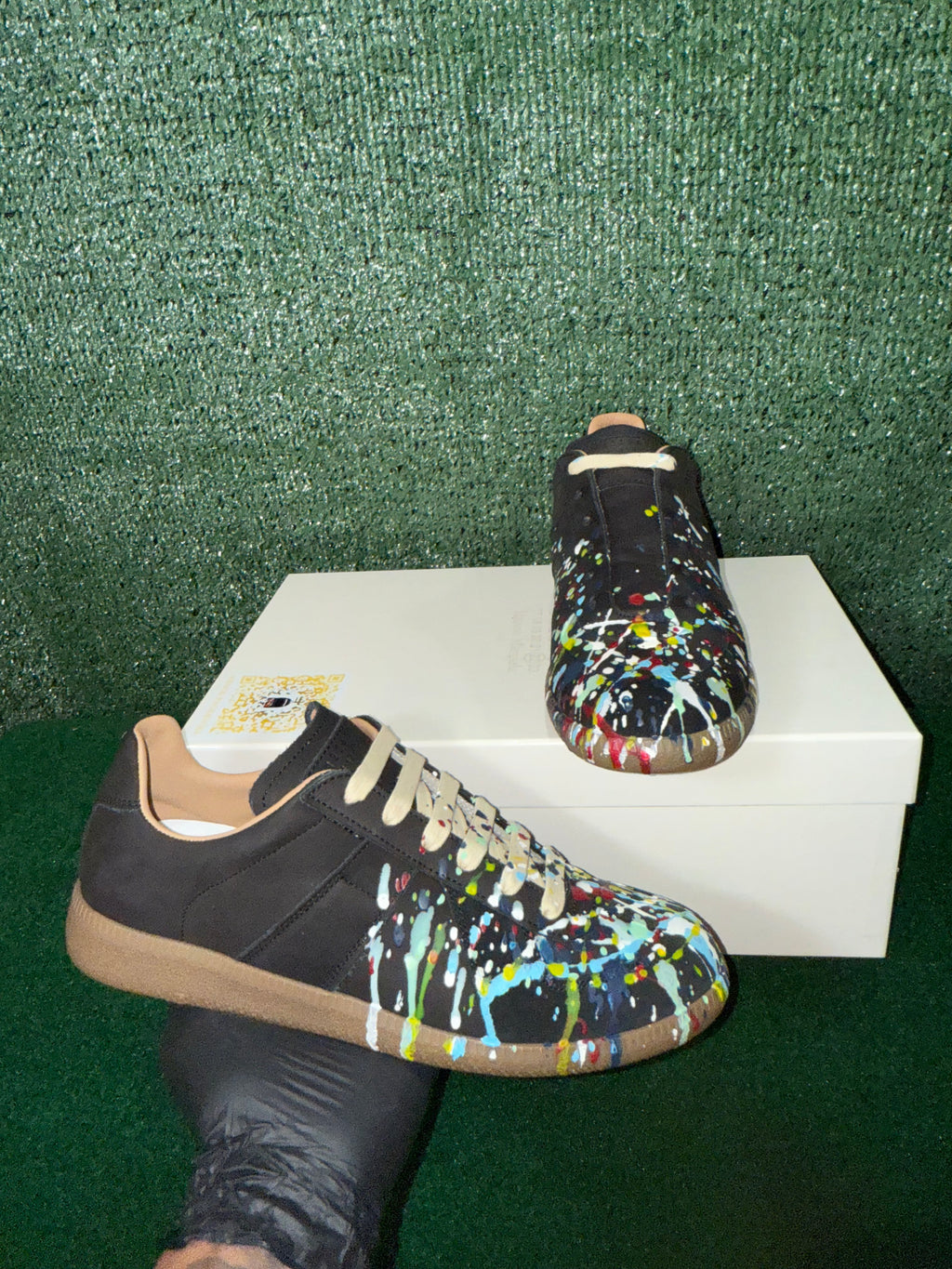 Maison Margiela Paint Replica German Army Trainer (GAT) Black