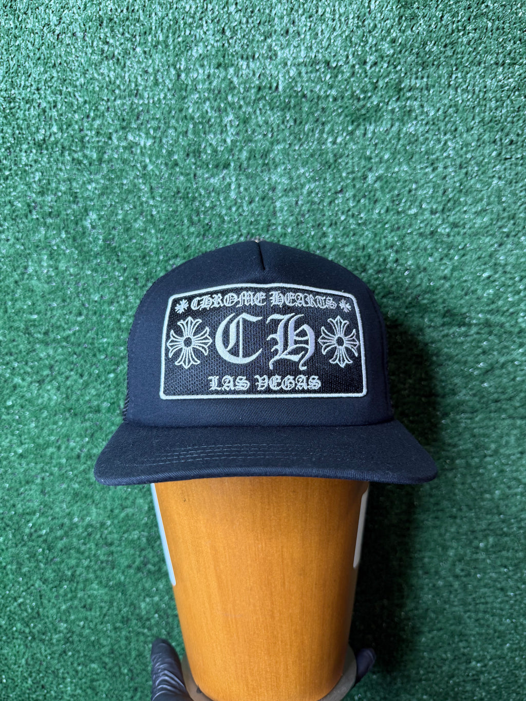 Chrome Hearts CH Las Vegas Trucker Hat Black/Black
