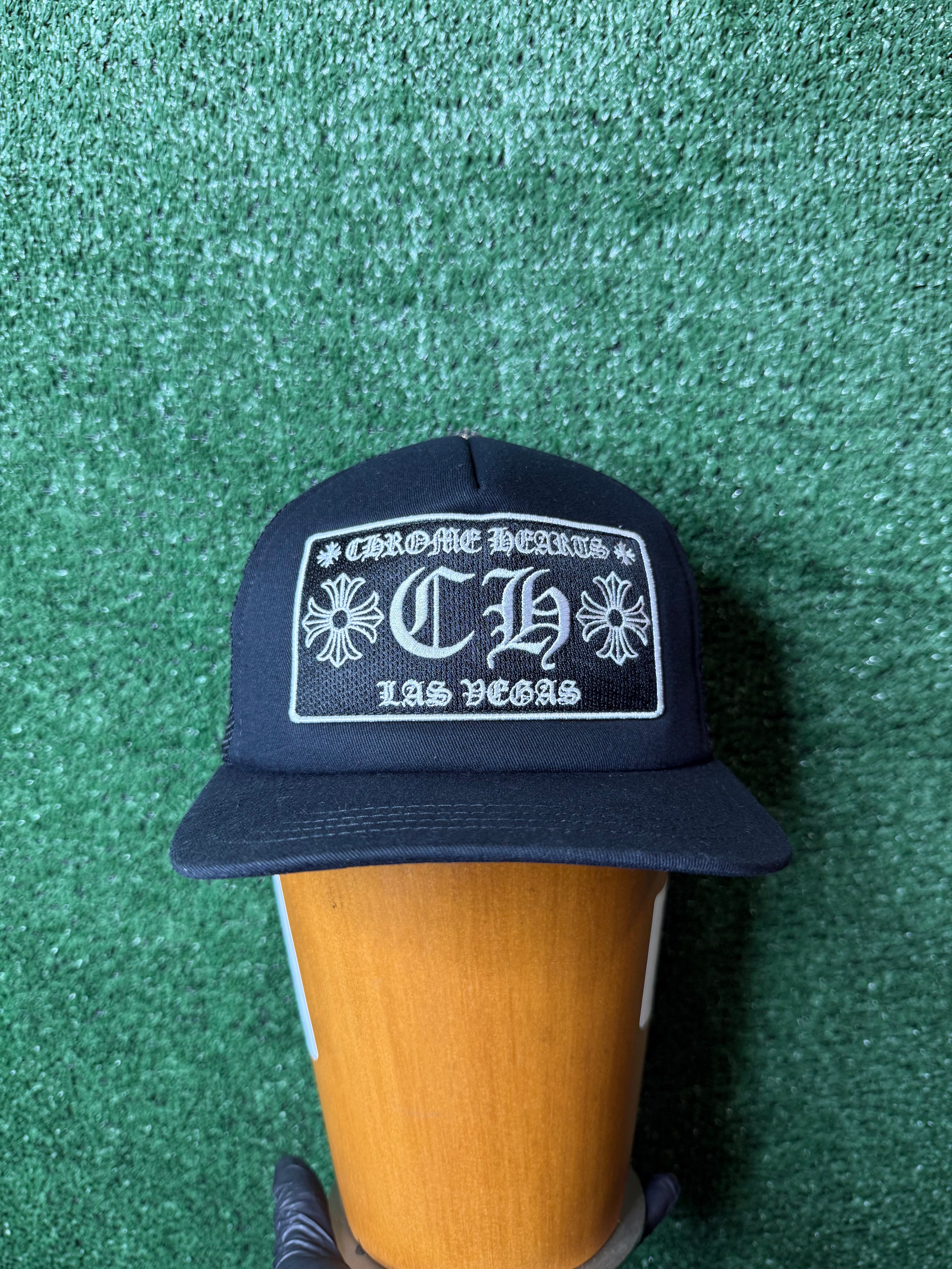 Chrome Hearts CH Las Vegas Trucker Hat Black/Black