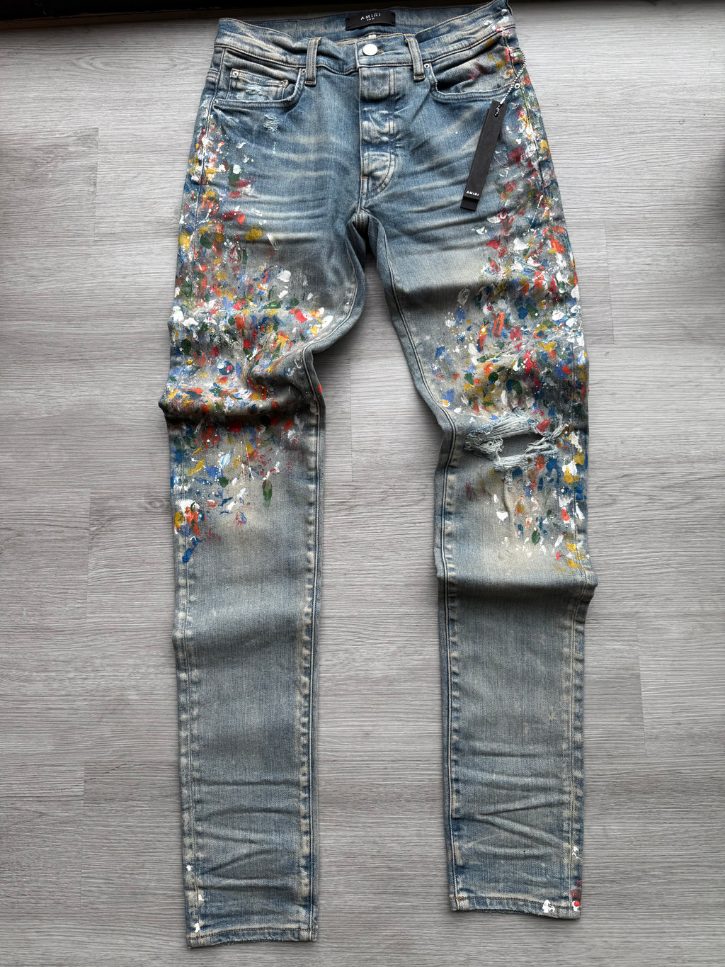 Amiri skinny painter jeans indigo blue