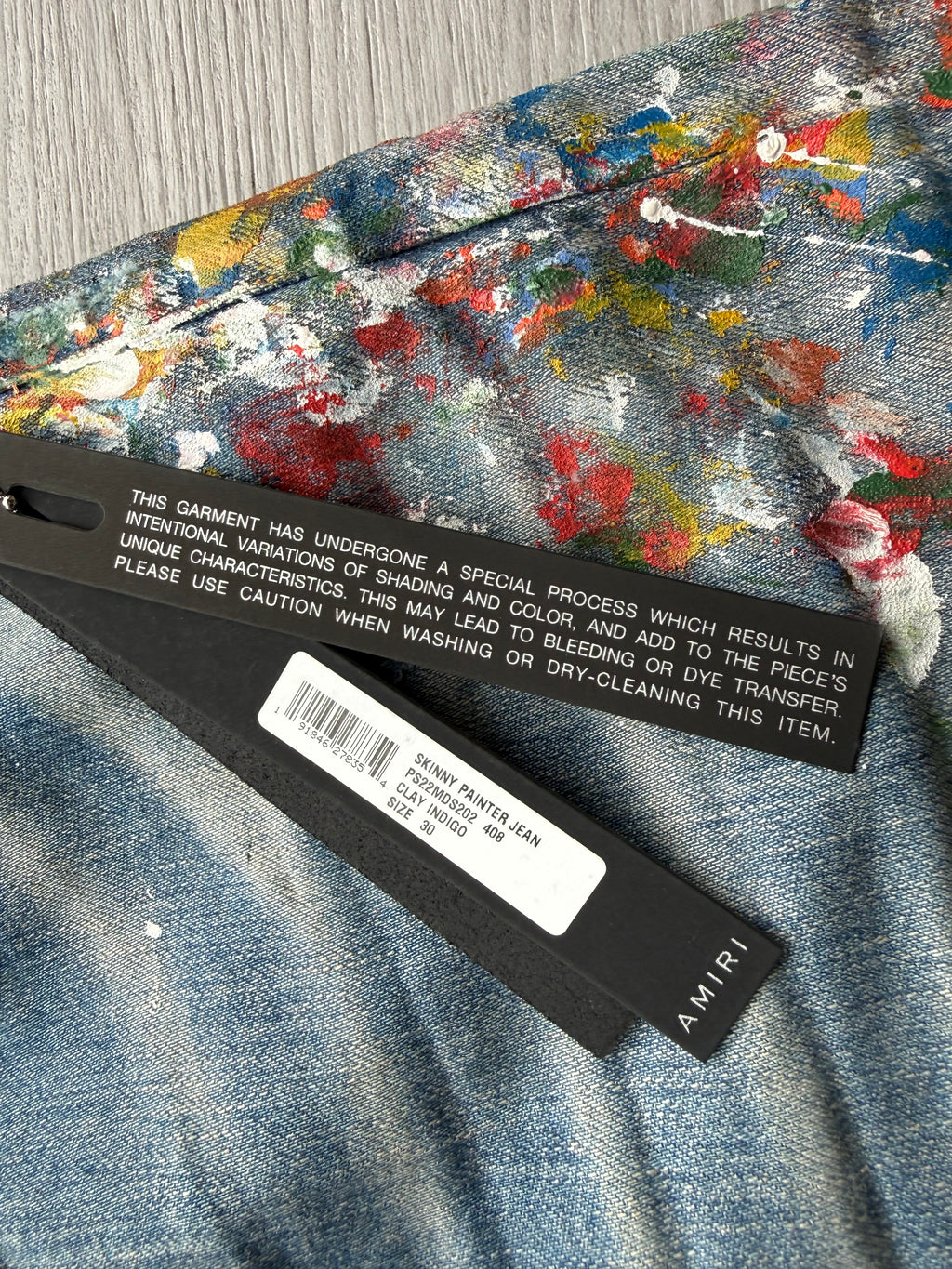 Amiri skinny painter jeans indigo blue