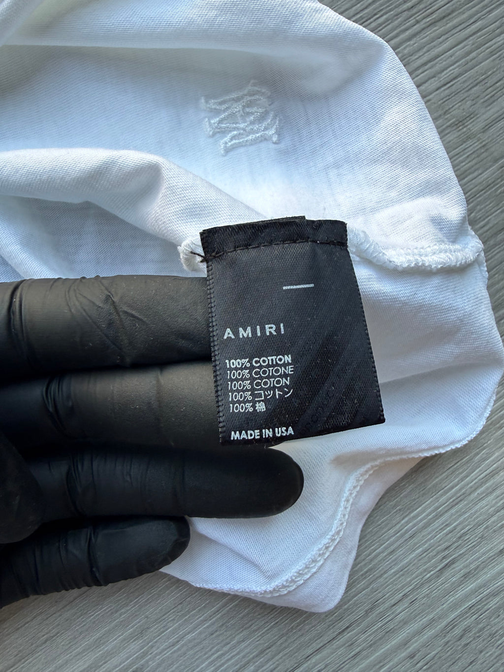 Amiri t-shirt blank/small embroidered