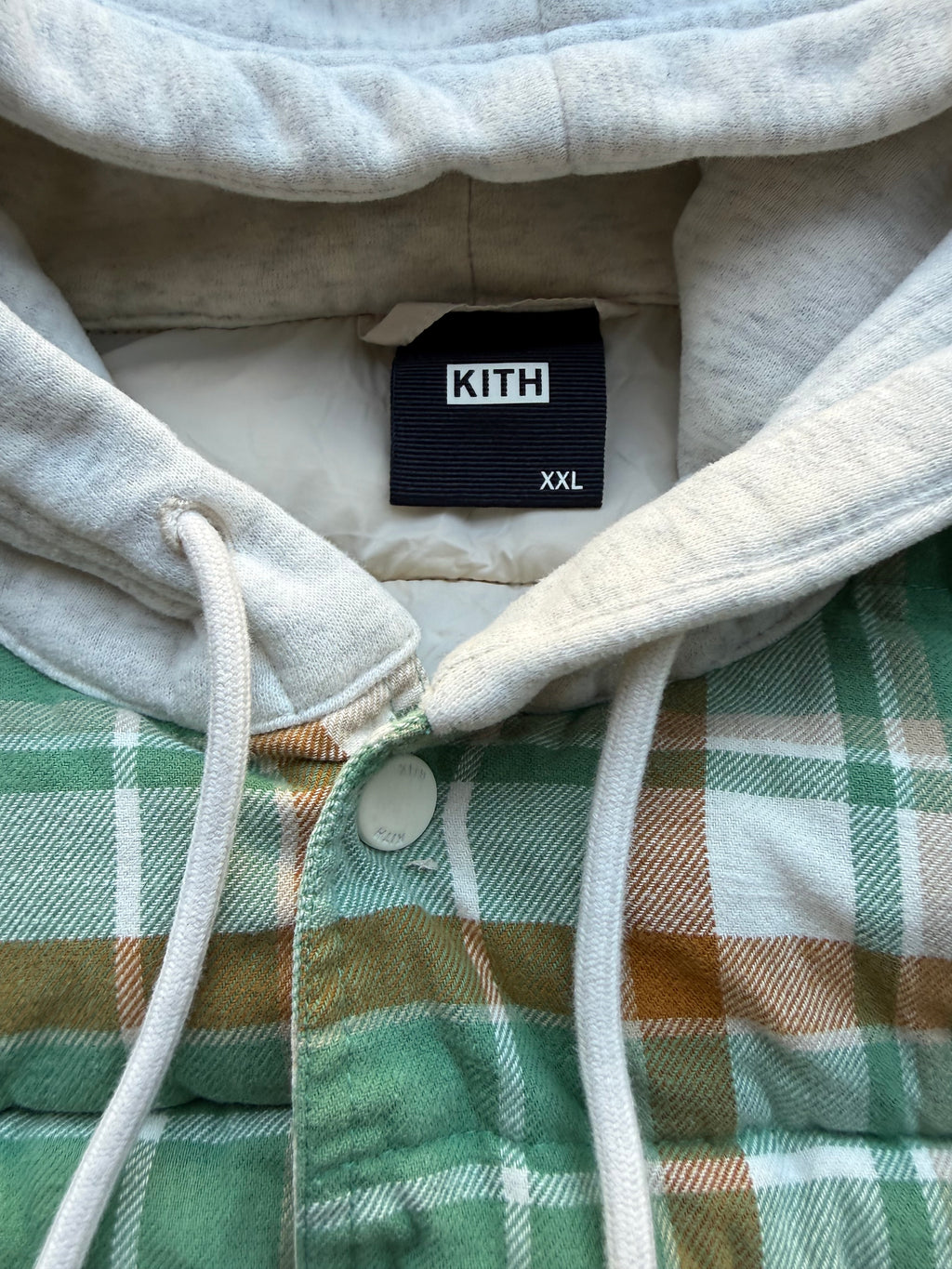Other sterling quilted puffer coat plaid print