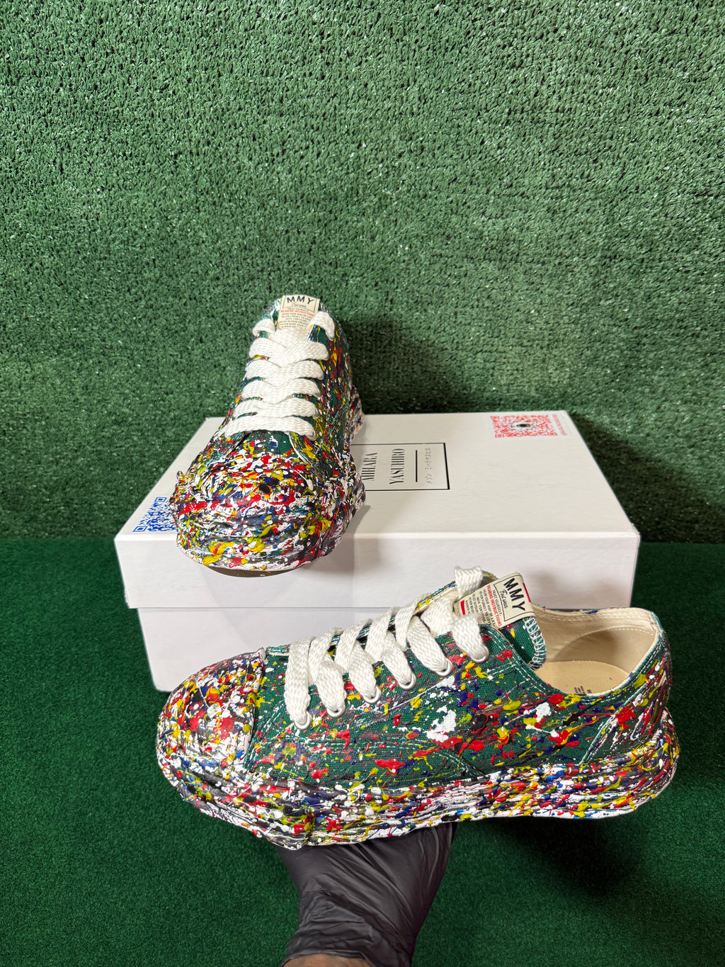 MAISON MIHARA YASUHIRO PETERSON 23 OG SOLE SPUTTERING PAINT CAN