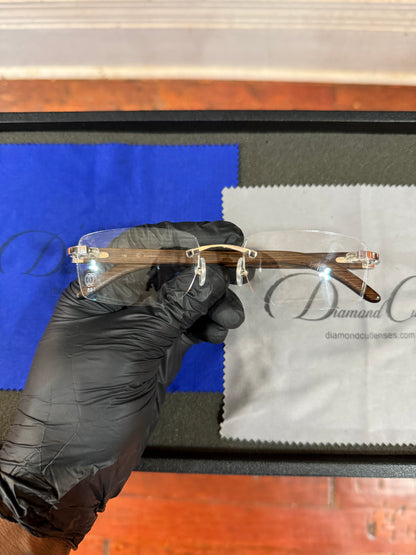 Cartier Silver C’s With Brown Wood Preowned