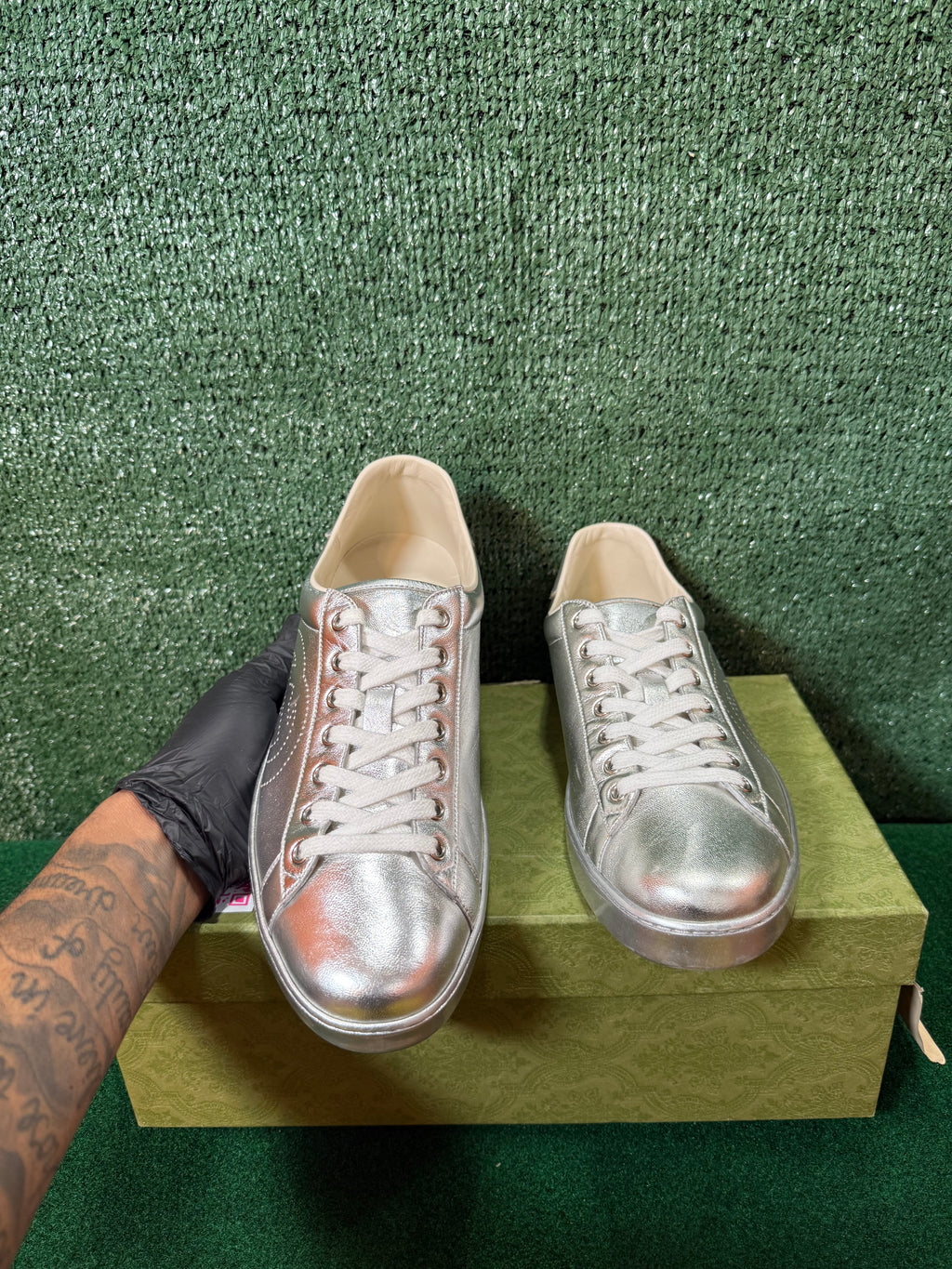 Gucci Ace Metallic Silver