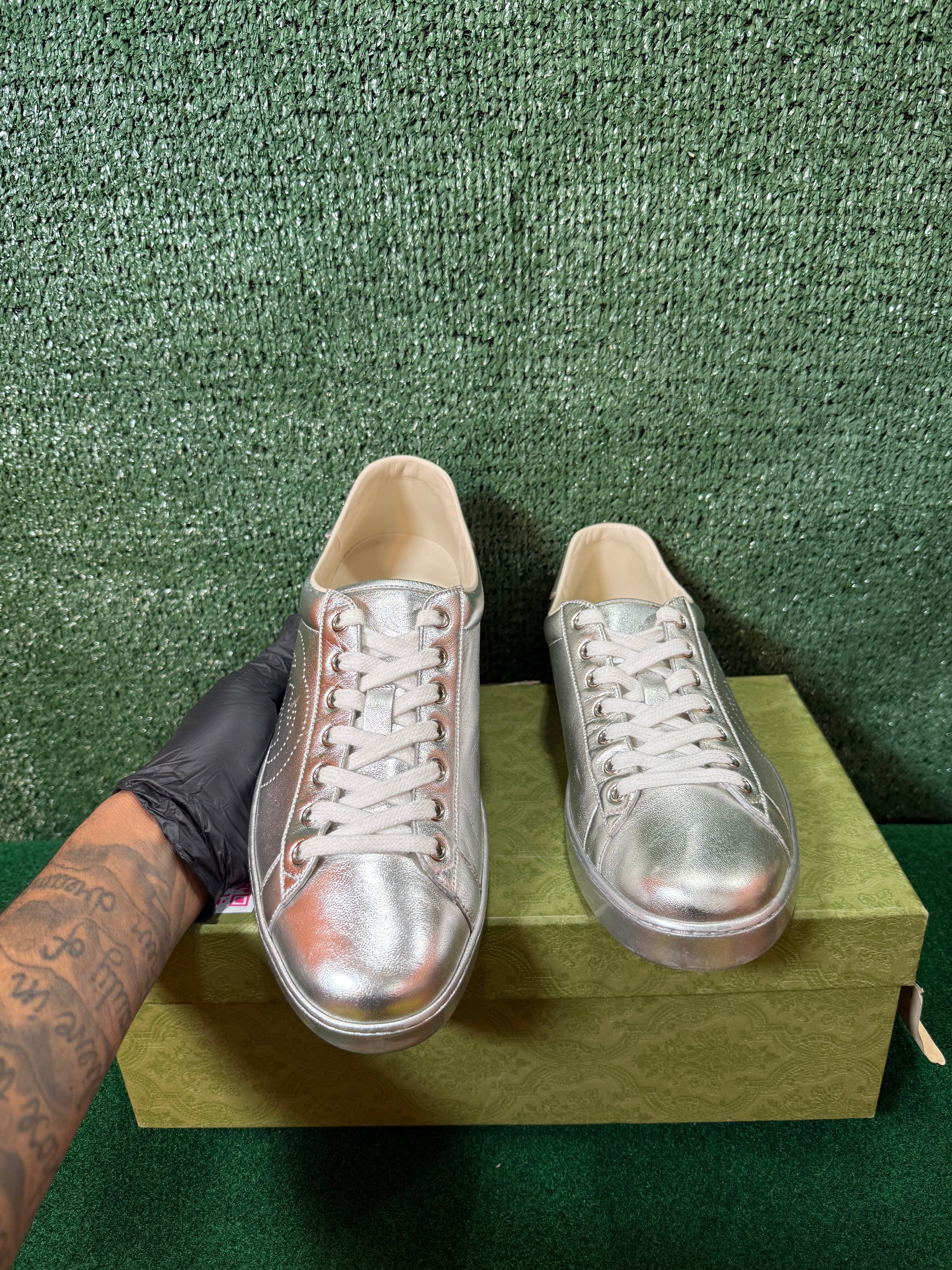 Gucci Ace Metallic Silver