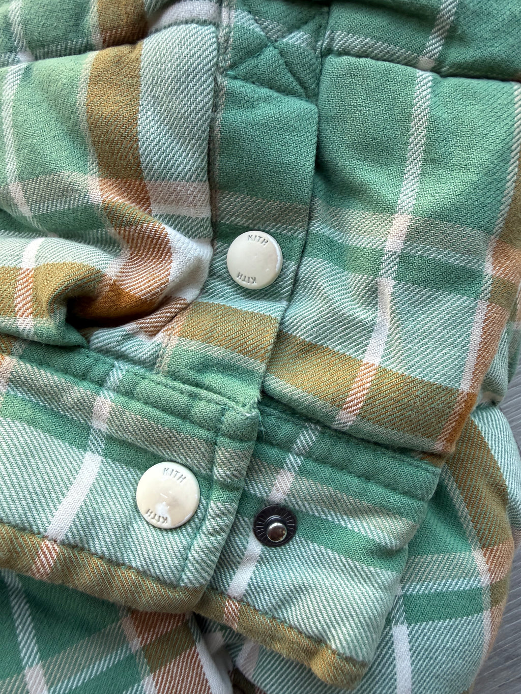 Other sterling quilted puffer coat plaid print