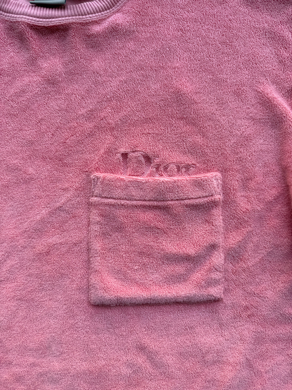 Dior towel t-shirt/cotton terry pink fit