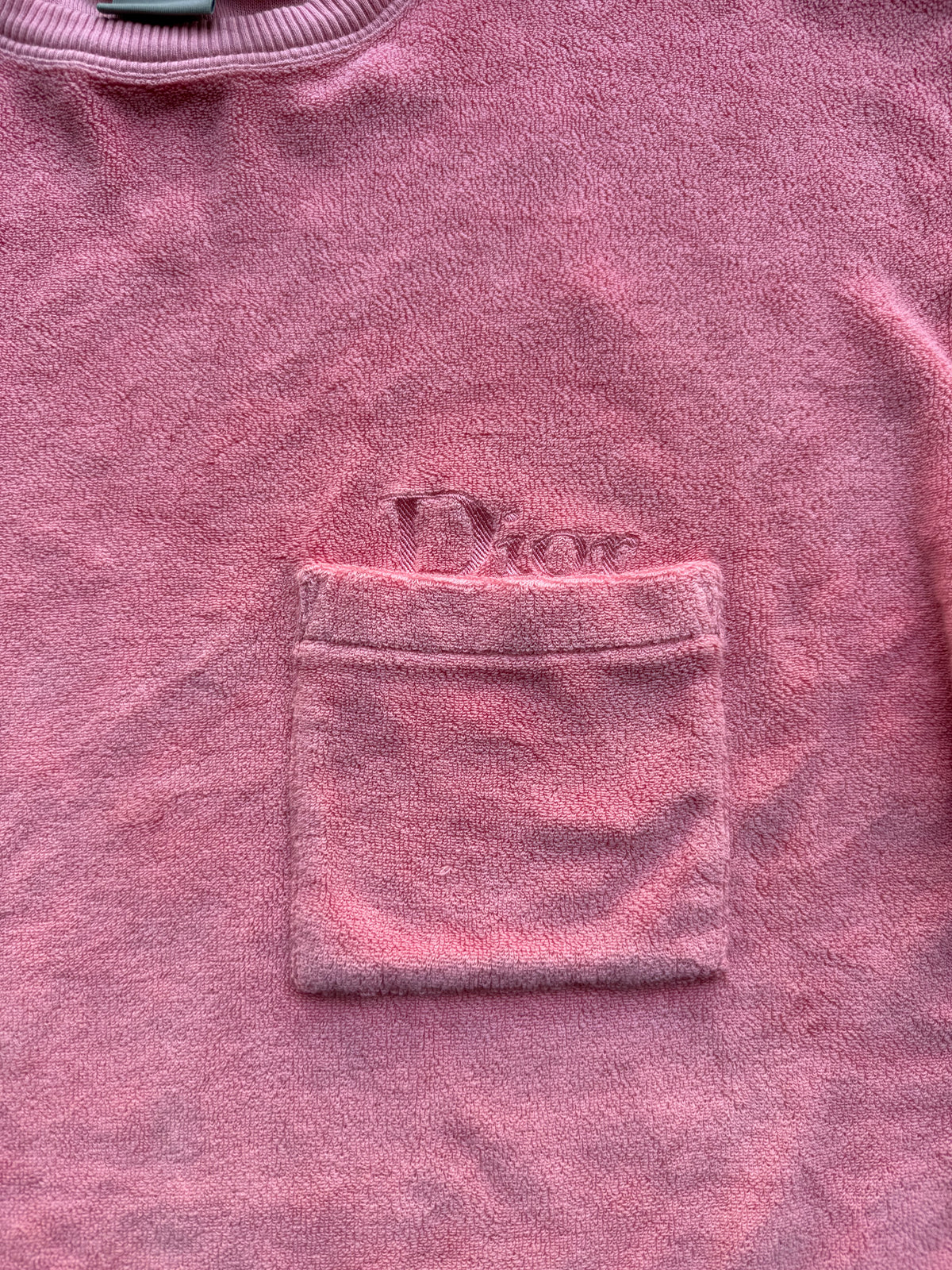 Dior towel t-shirt/cotton terry pink fit