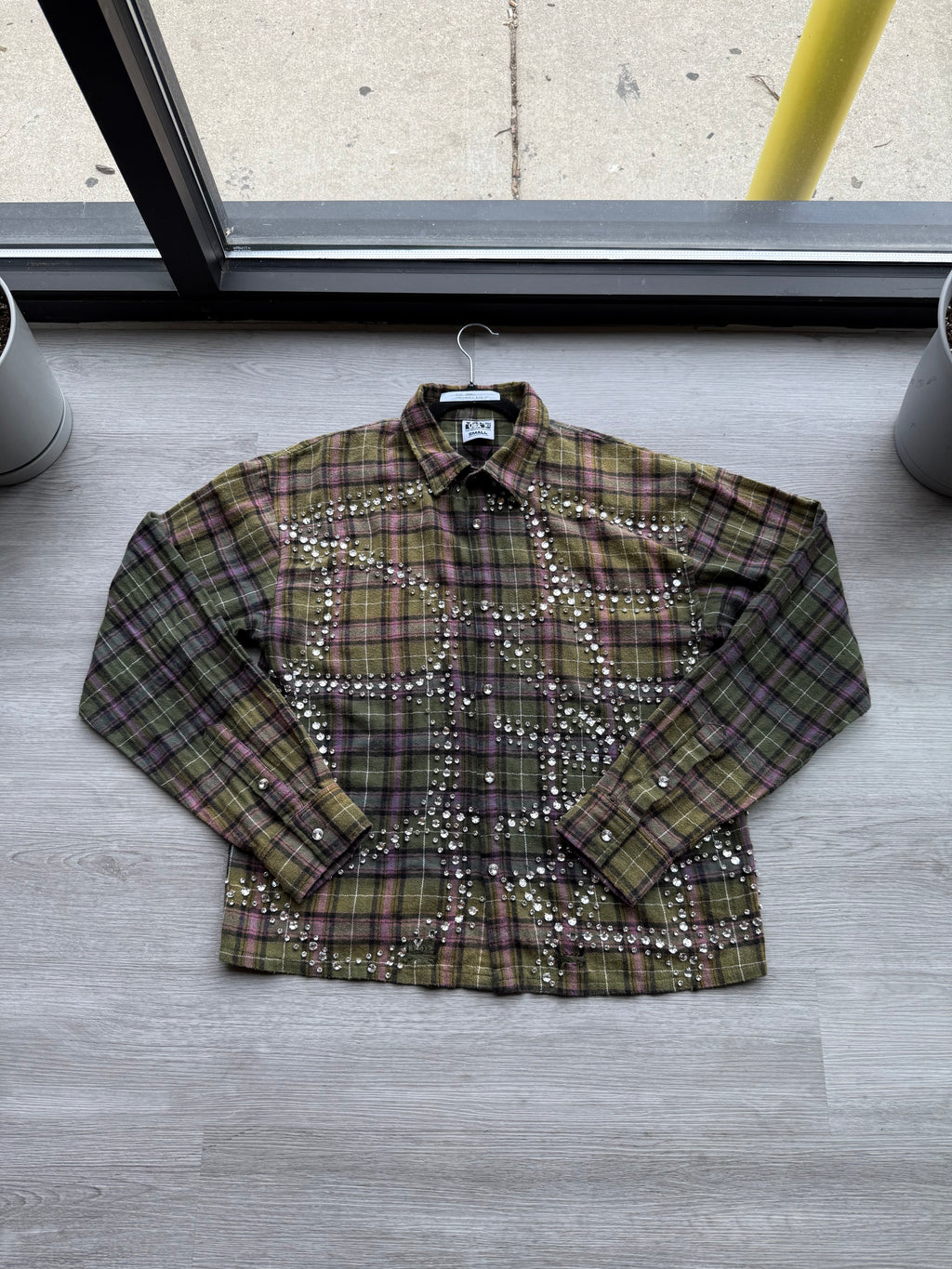 Vale Forever Green Fever Flannel ‘Dark Green/Purple’